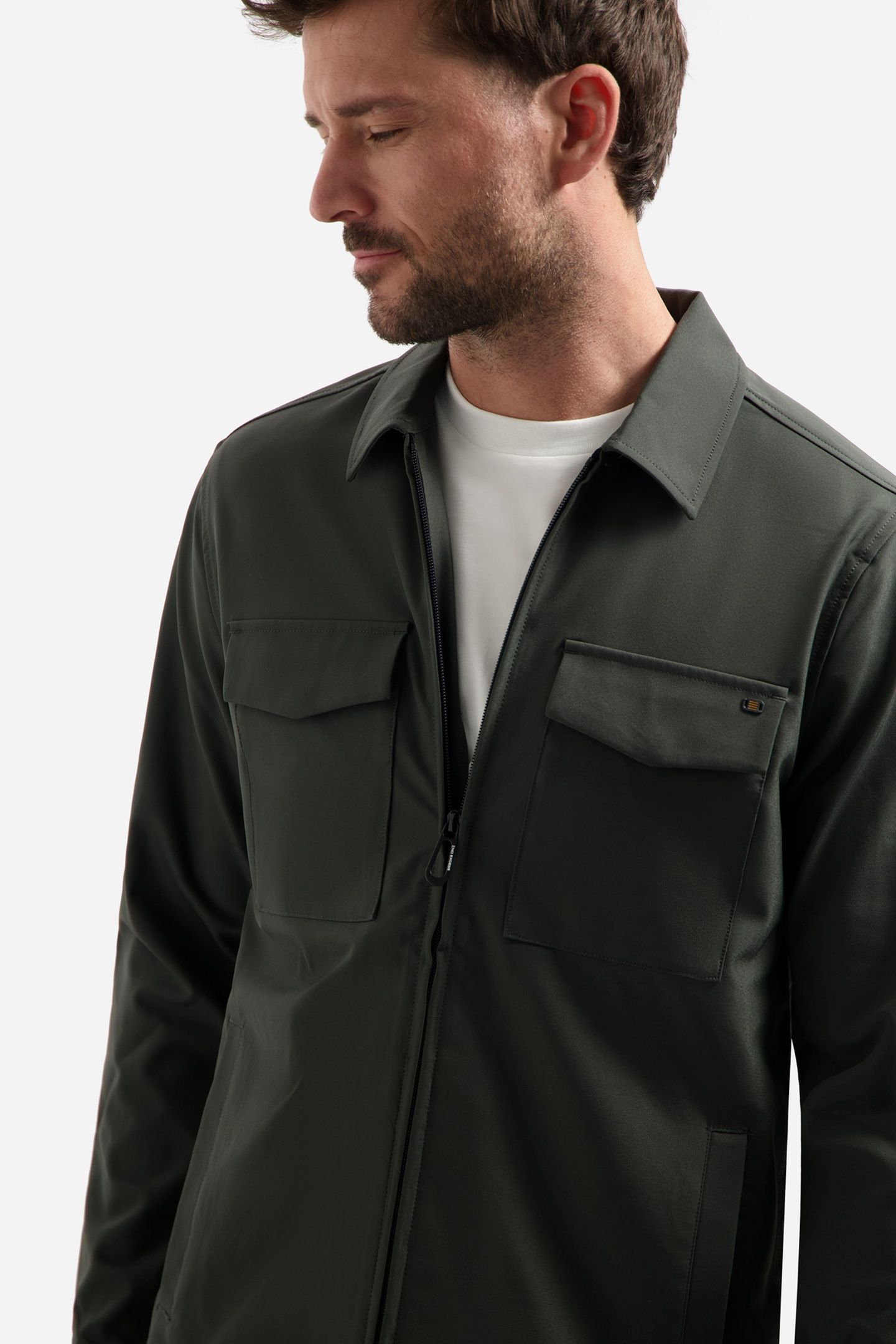 OVERSHIRT FULL ZIPPER STRETCH SEDOC DARK STEEL 7