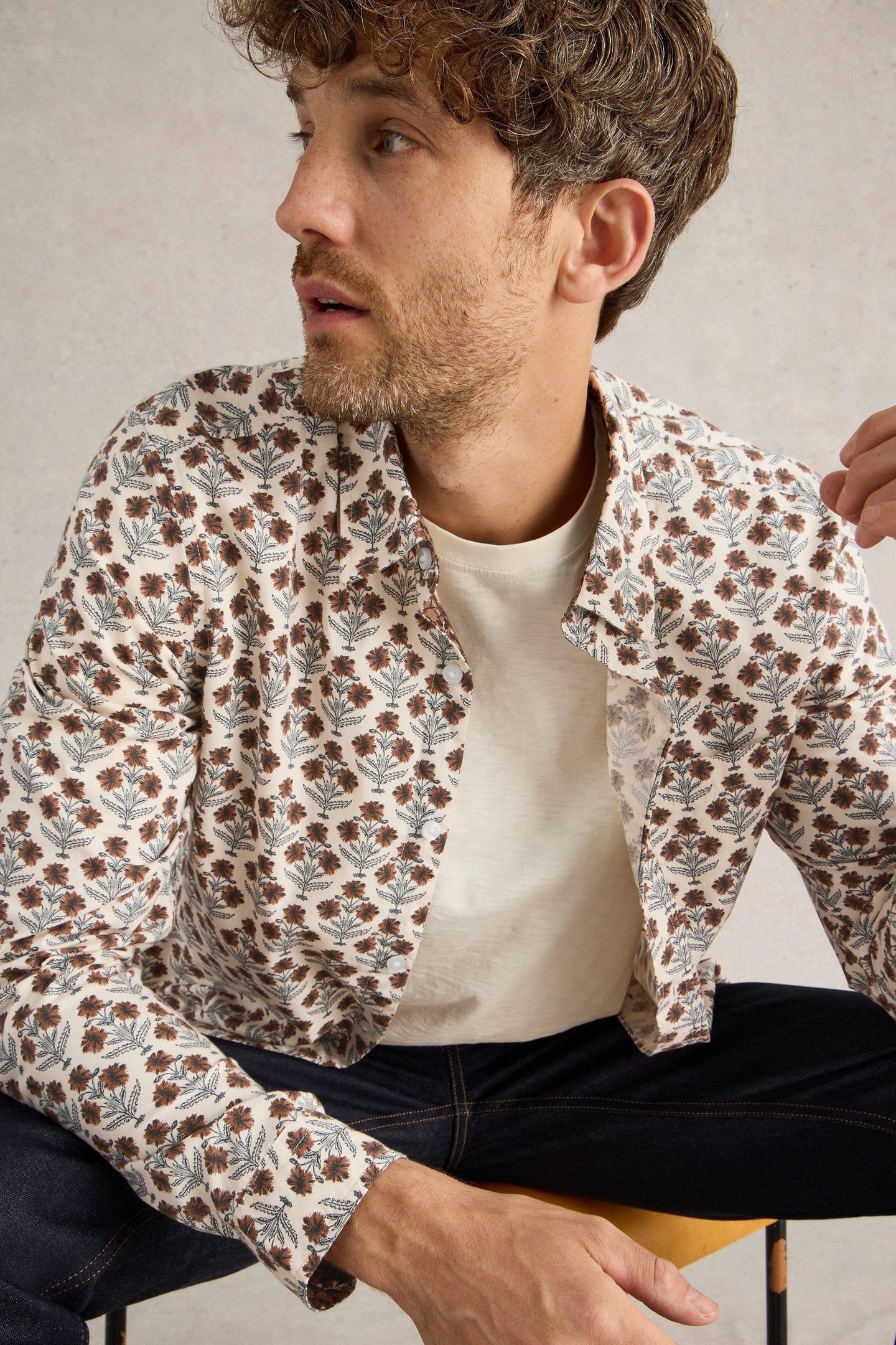 LARGE DANDELION PRINTED SHIRT NATURAL MULTI 7