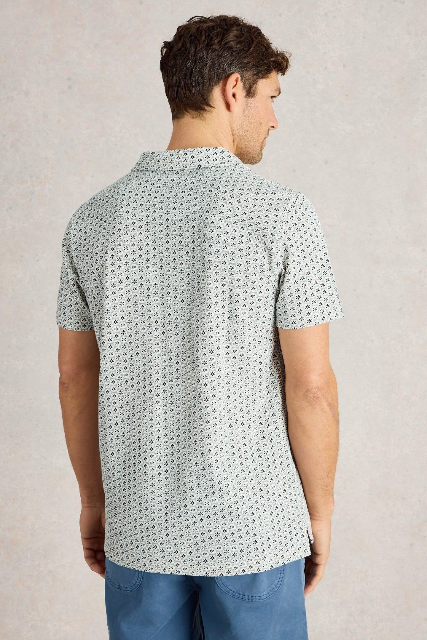 GEO PRINTED POLO BLUE PRINT 2