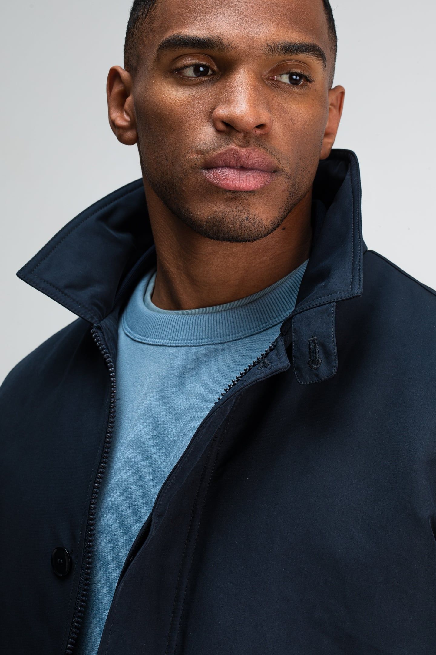 TATE PADDED TRENCH ALASKA BLUE 6