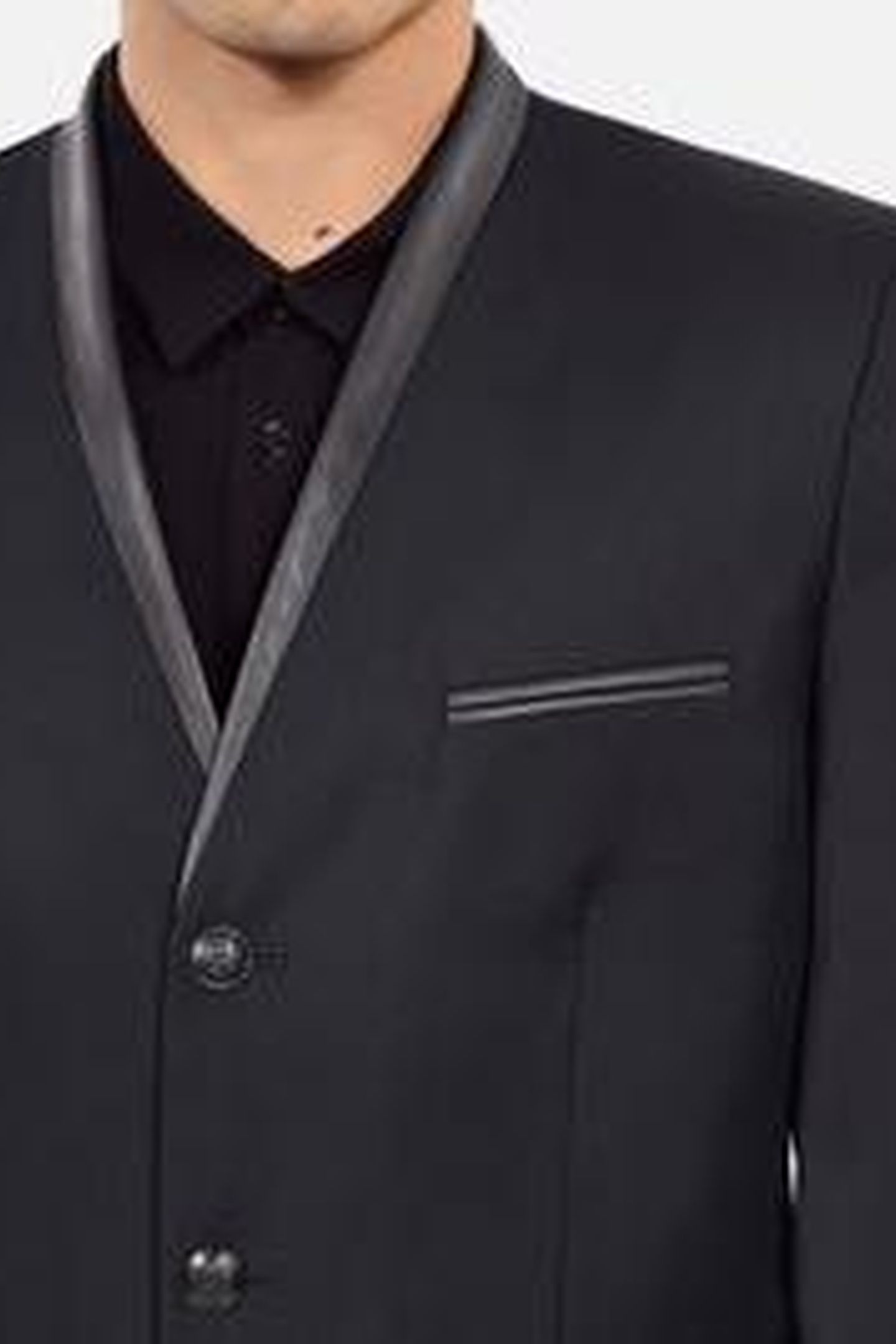 COLLARLESS SUIT JACKET BLACK 10