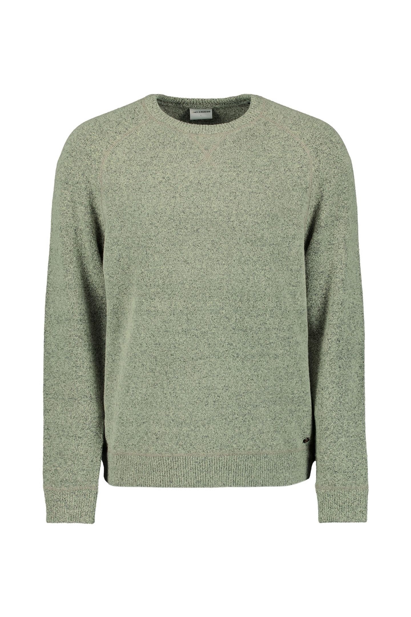 PULLOVER CREWNECK SOFT WOOL BLEND LIGHT MOSS 4