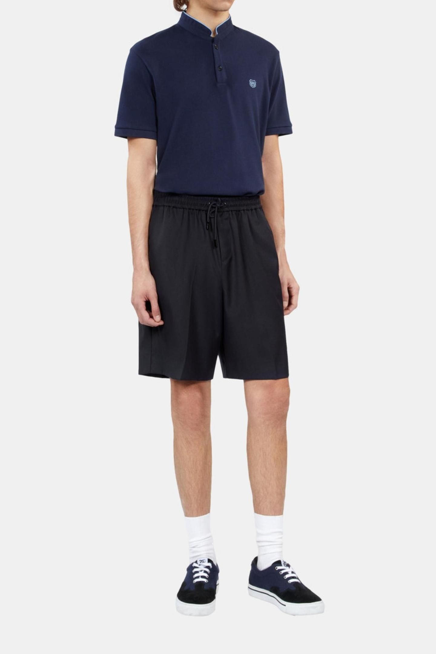 SHORTS W ELASTICATED WAIST DARK NAVY 1