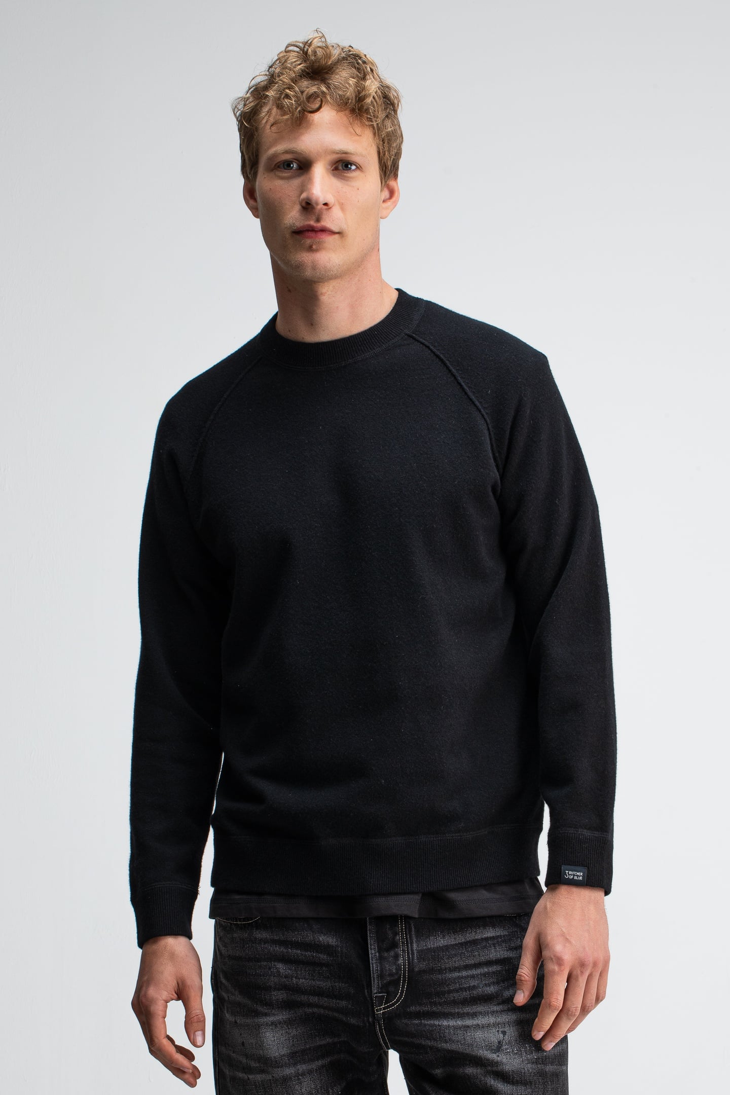 CLIFTON SWEAT CREW OFF BLACK 1