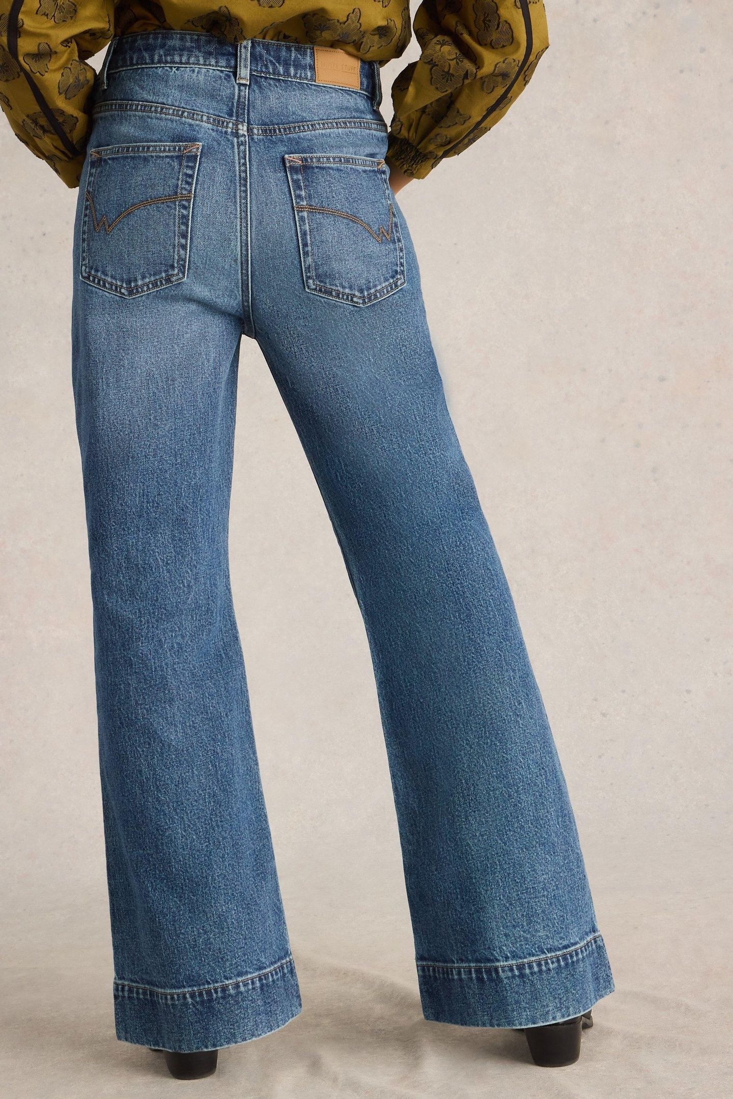 FRANKIE FLARE JEAN MID DENIM 3