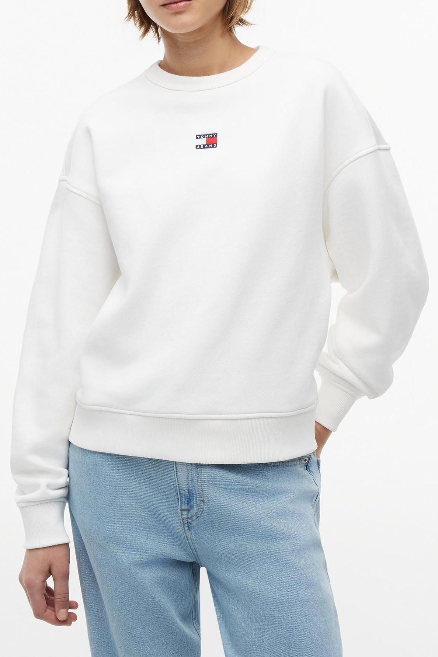 BOXY BADGE CREW ECRU 1