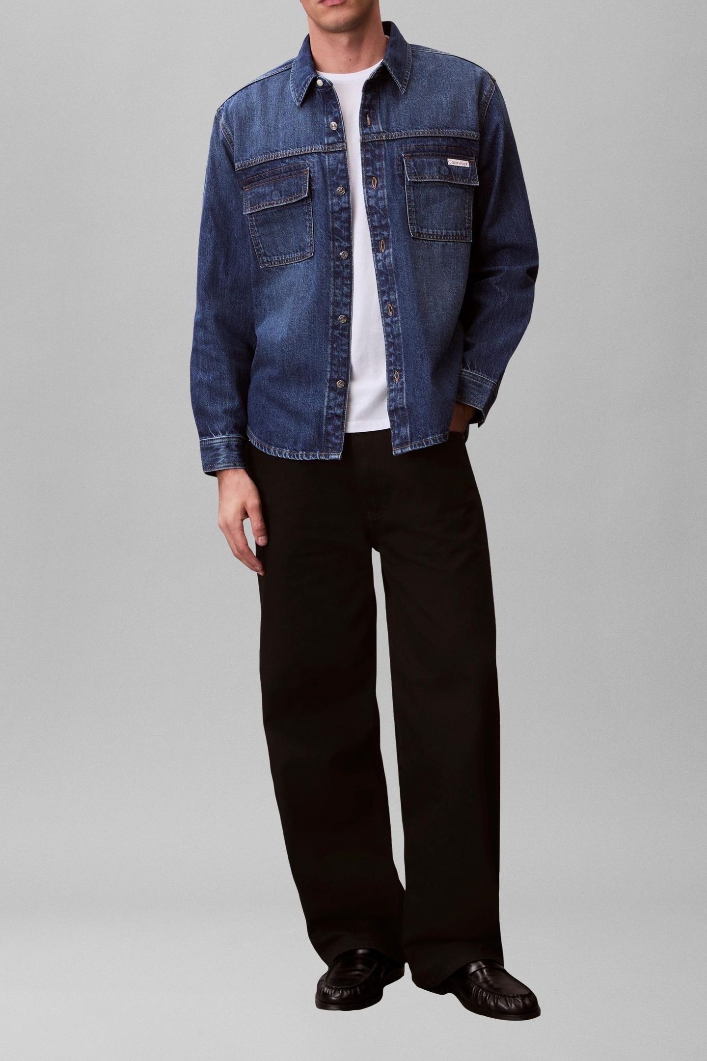 LINEN UTILITY SHIRT DEEP CURRENT 5