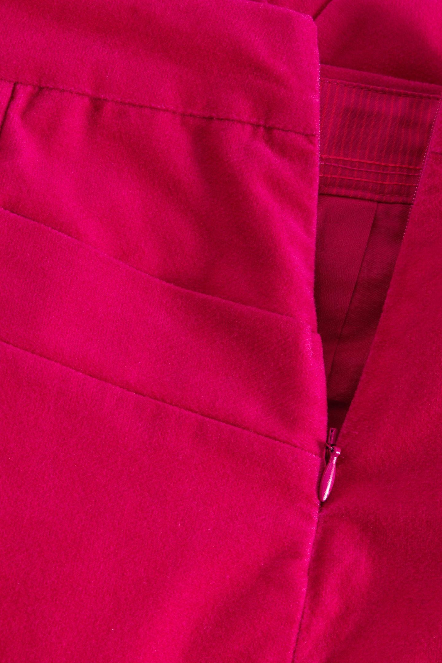 CORAL VELVET SKIRT BRIGHT PINK 3