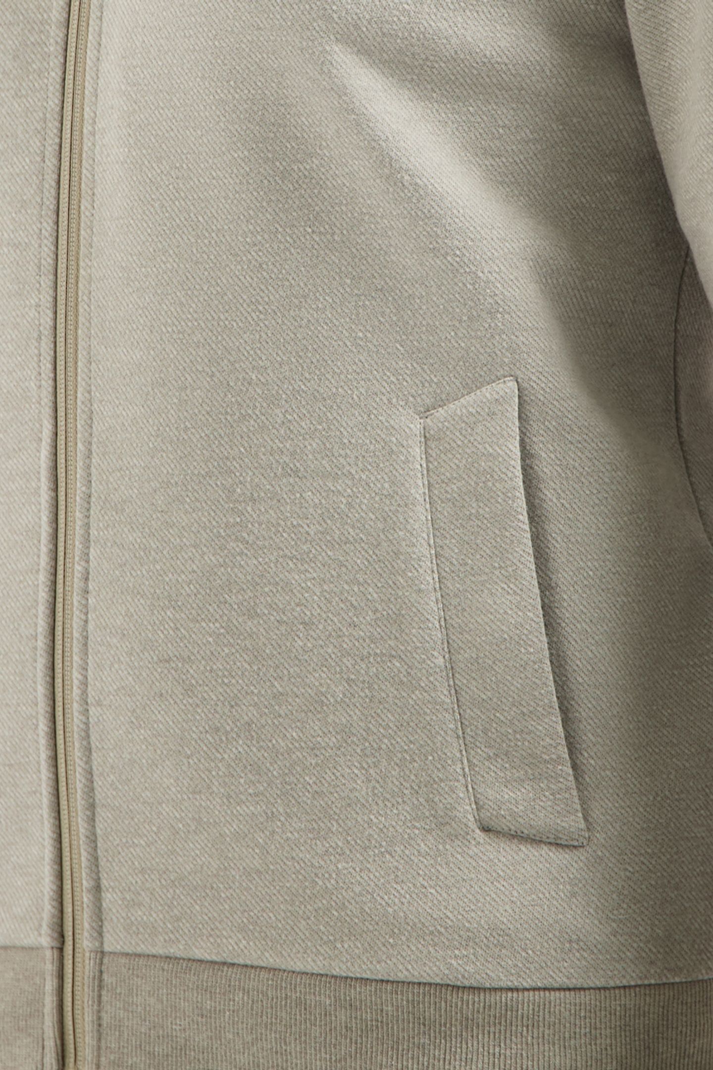 SWEATER FULL ZIP COLLEGE COLLAR TWILL RELIEF SAND 7