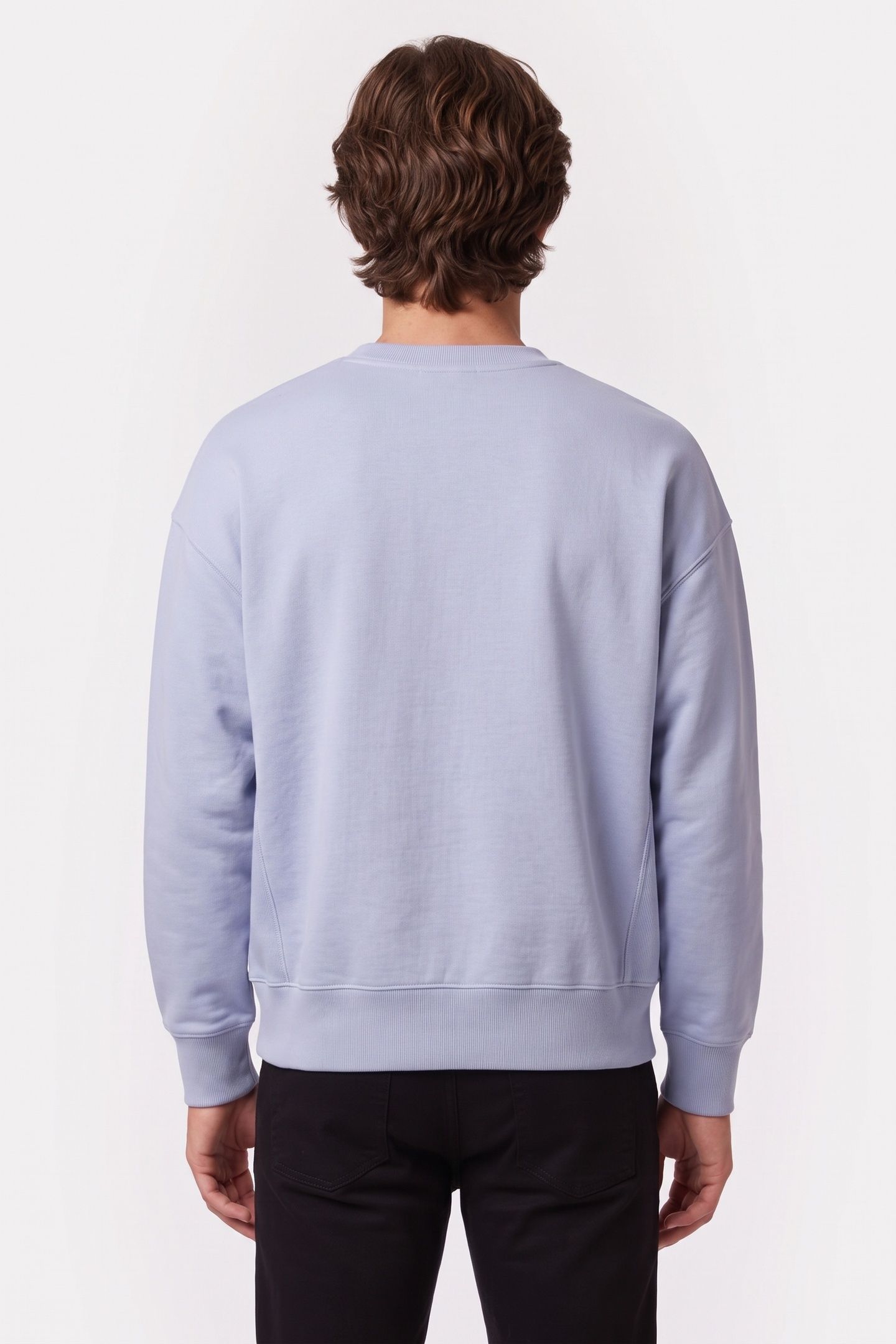 LONG SLEEVE PREMIUM TERRY MONOGRAM CASUAL BLUE 2