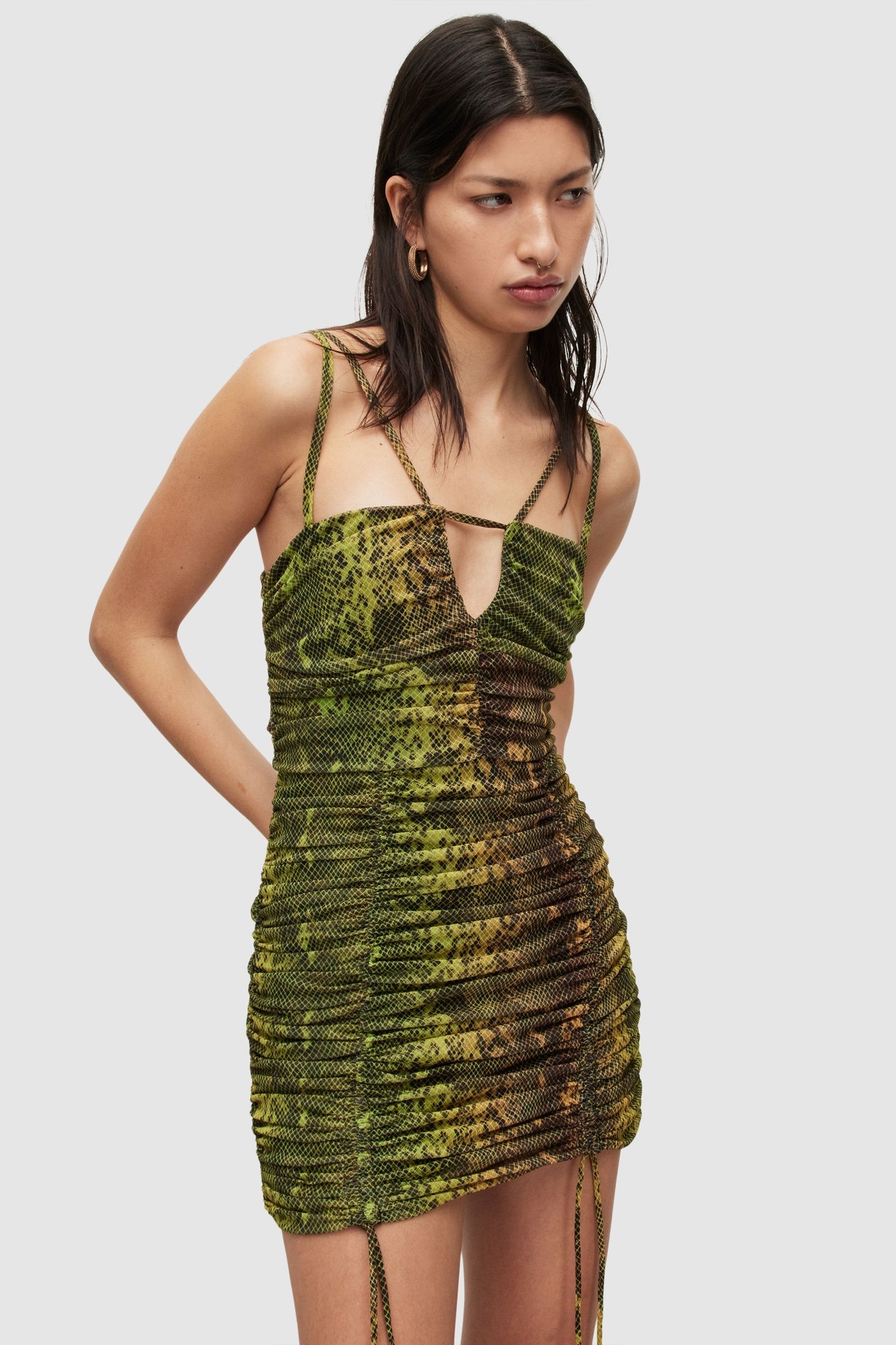 GLORIA RAMONA DRESS LIME GREEN 3