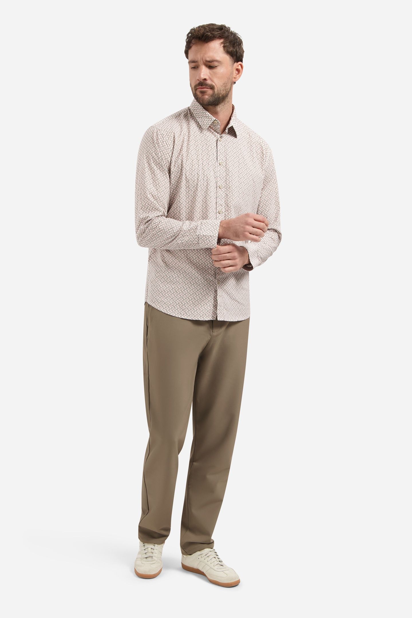 SHIRT STRETCH ALLOVER PRINTED WHITE 3