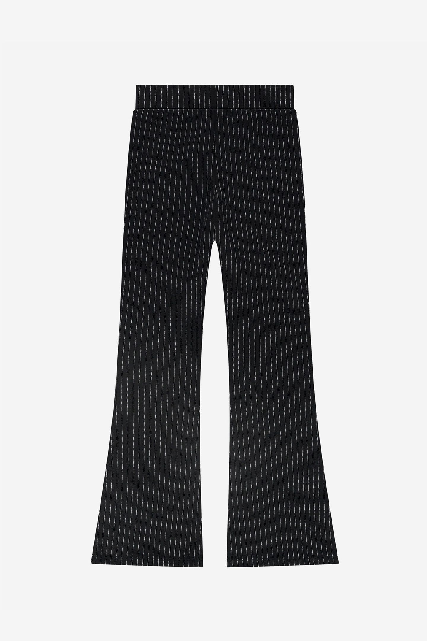 JANE PINSTRIPE FLARED PANTS BLACK 1