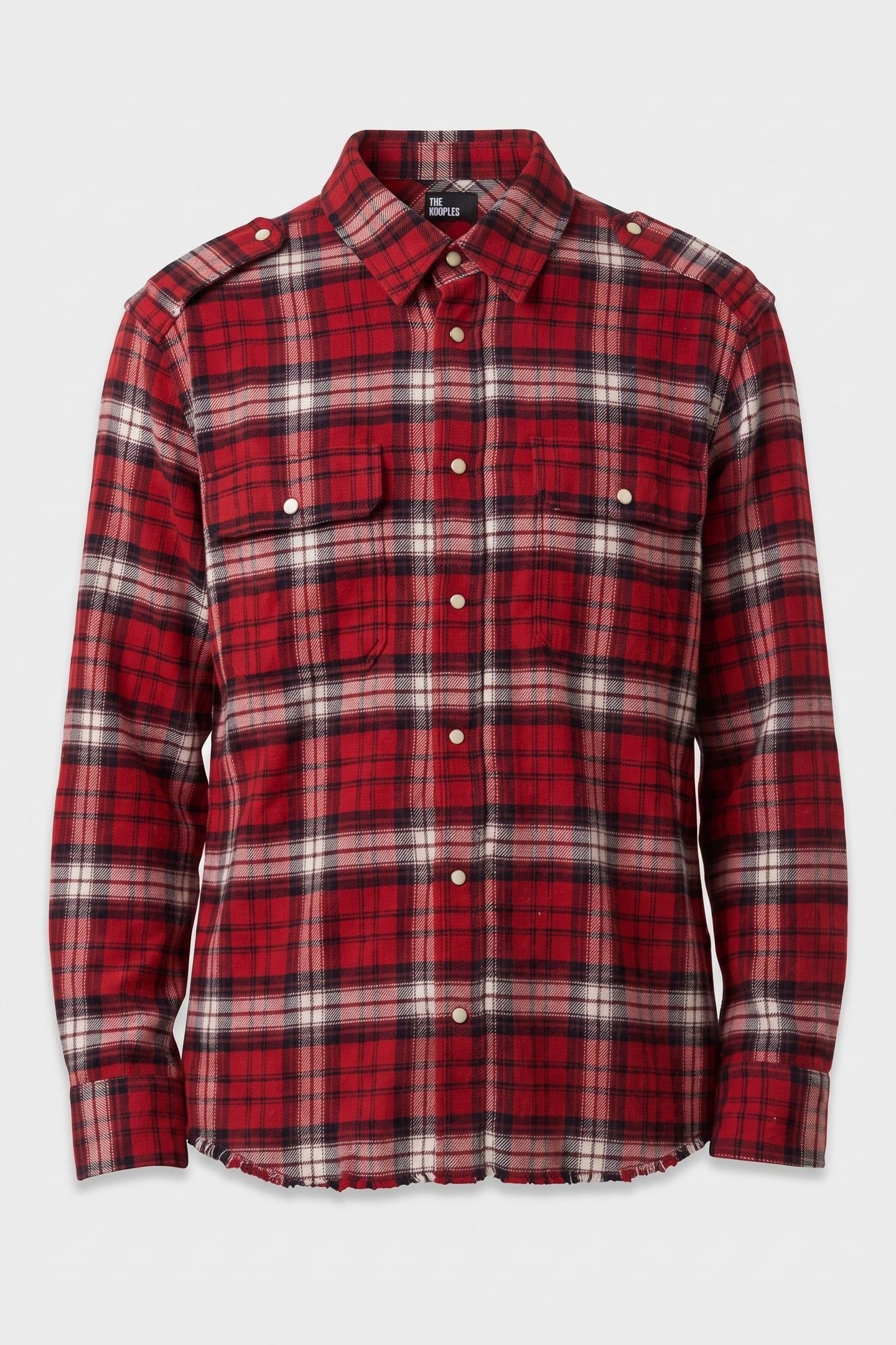 LONG-SLEEVED CHECKED SHIRT BLACK-RED-WHITE 3