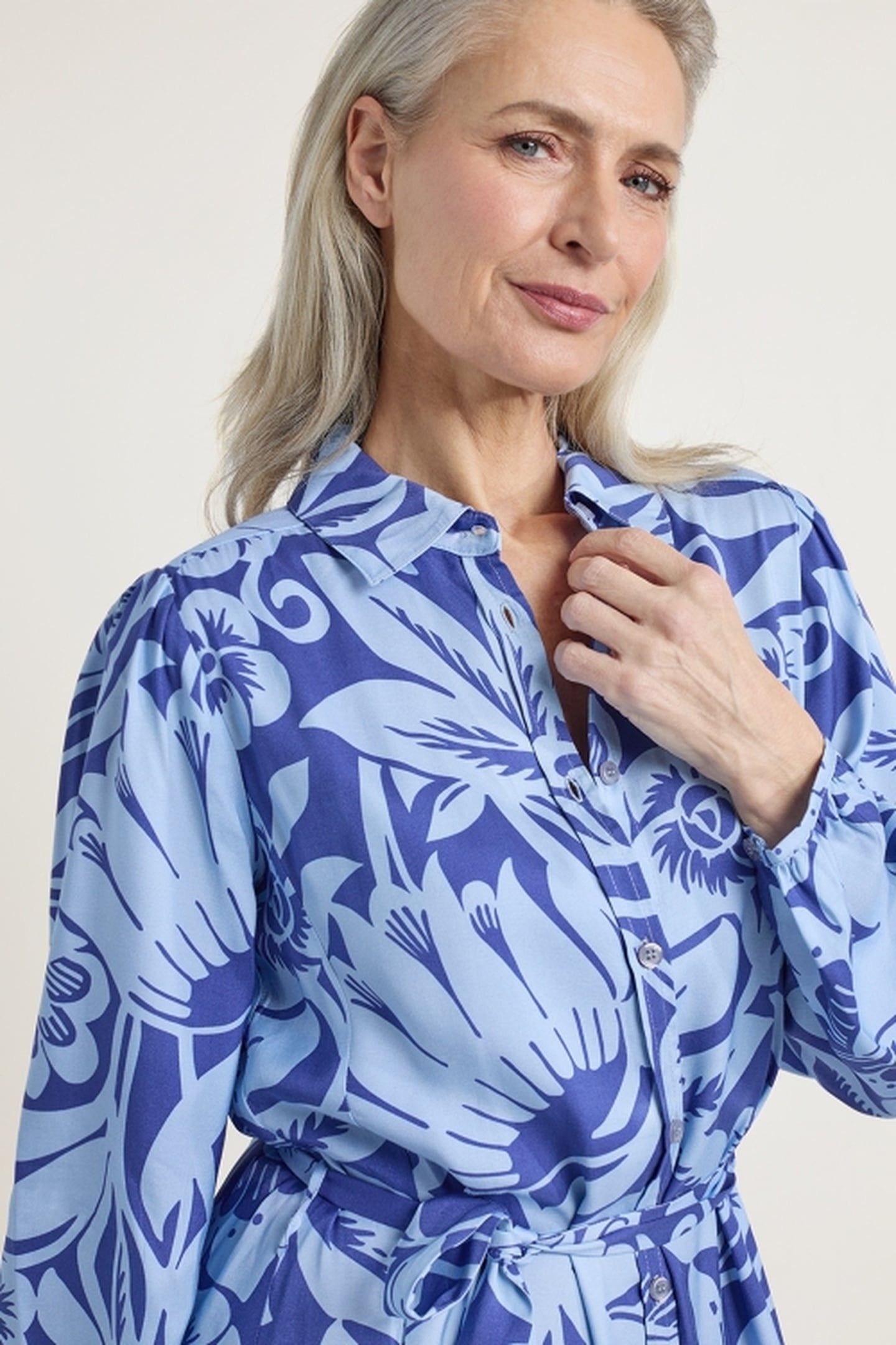 AMIRA DRESS OCEAN BLUE PRINT 5
