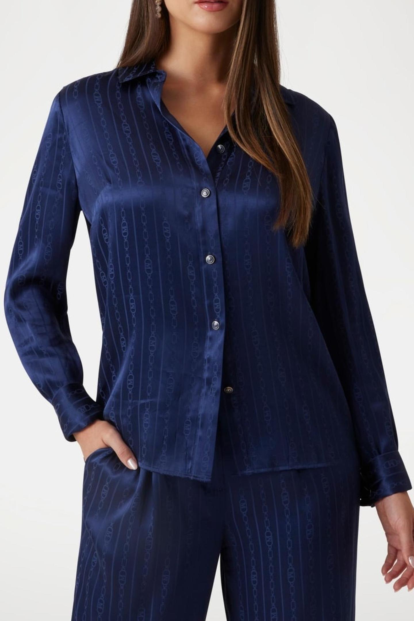 MELISSA SHIRT NAVY MONOGRAM JACQAU 4