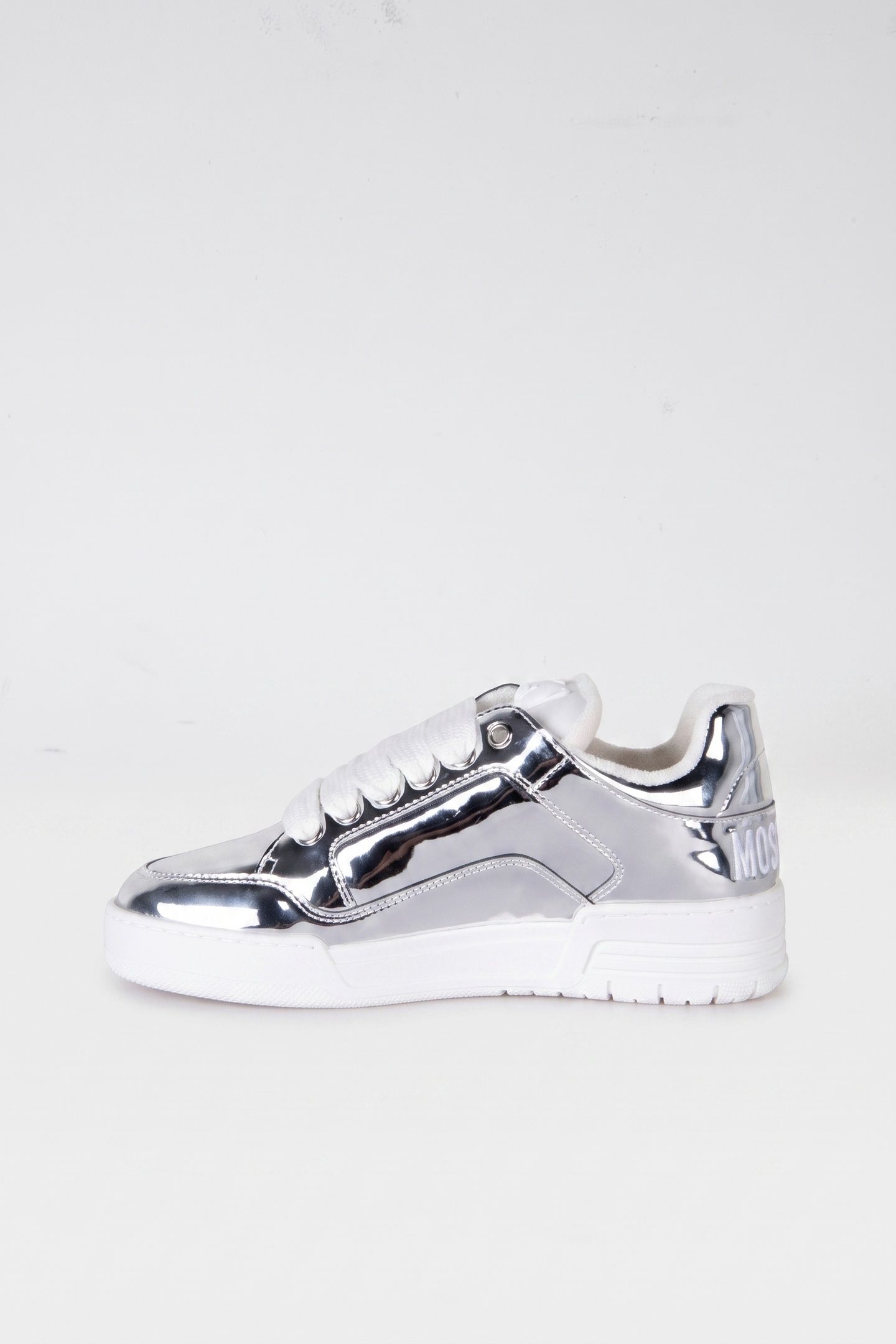 CALFSKIN SNEAKERS SILVER 2