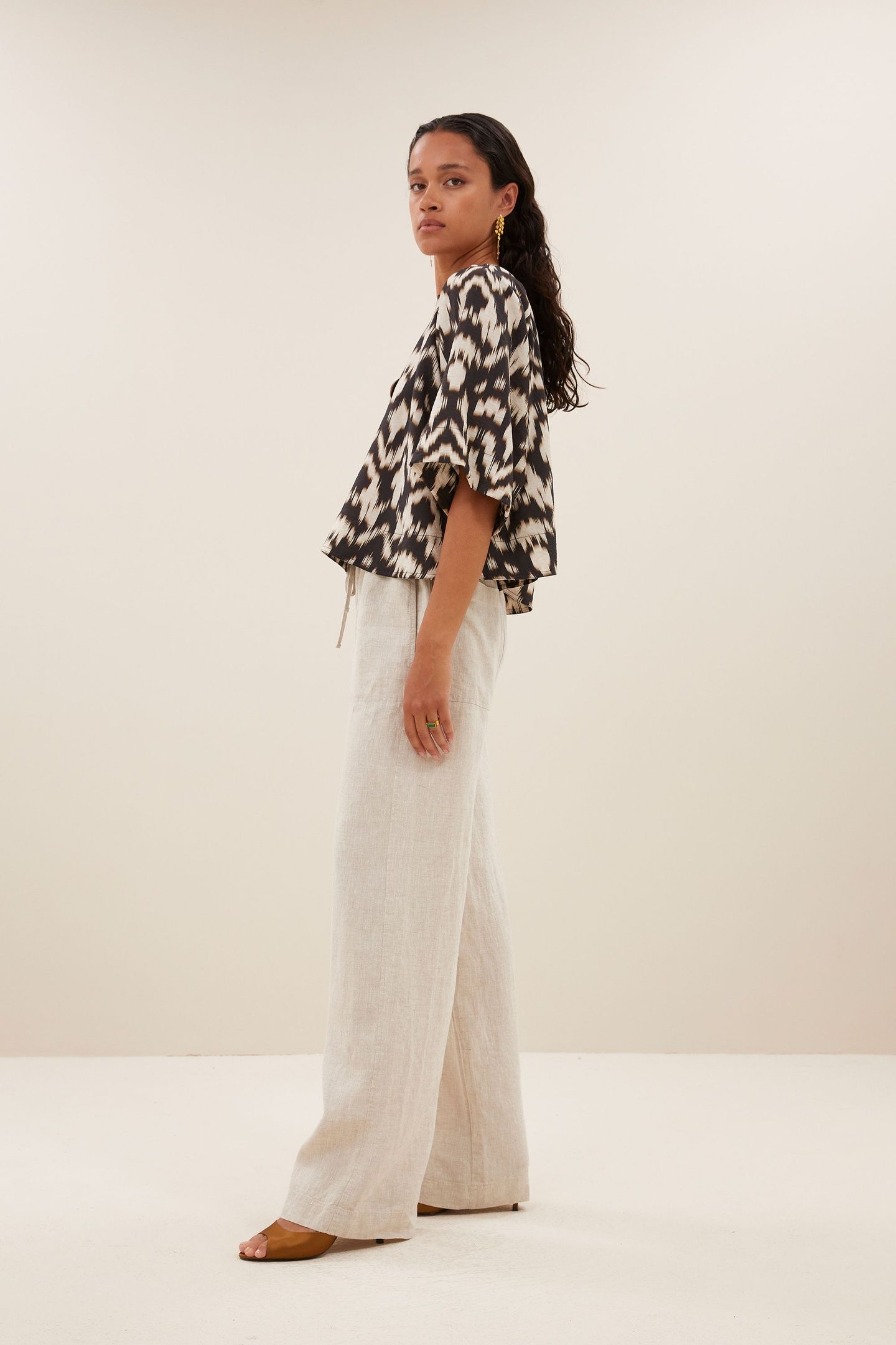 TODD BROWN BATIK BLOUSE BROWN BATIK 6