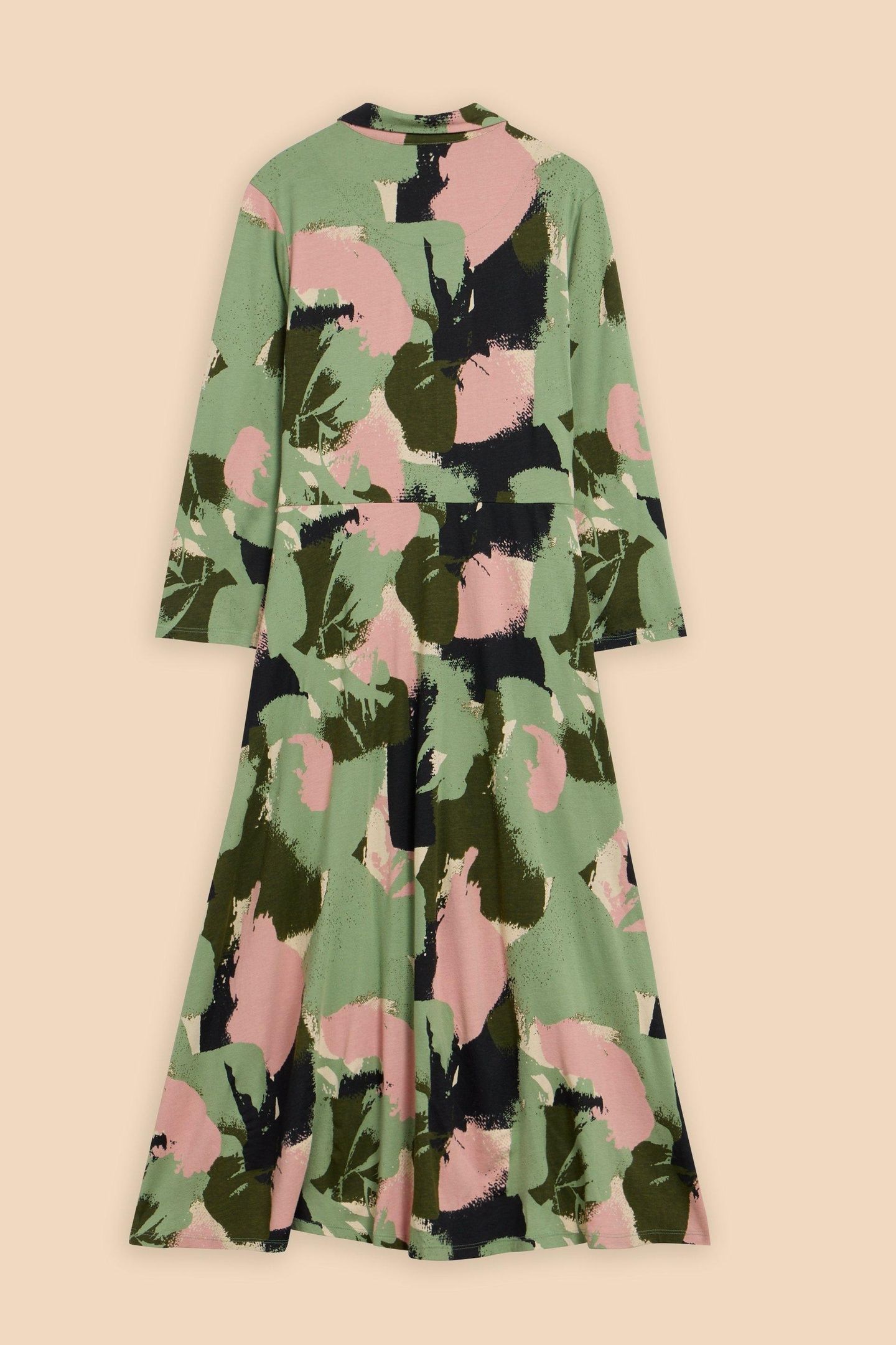 ADA JERSEY SHIRT DRESS GREEN MULTI 6