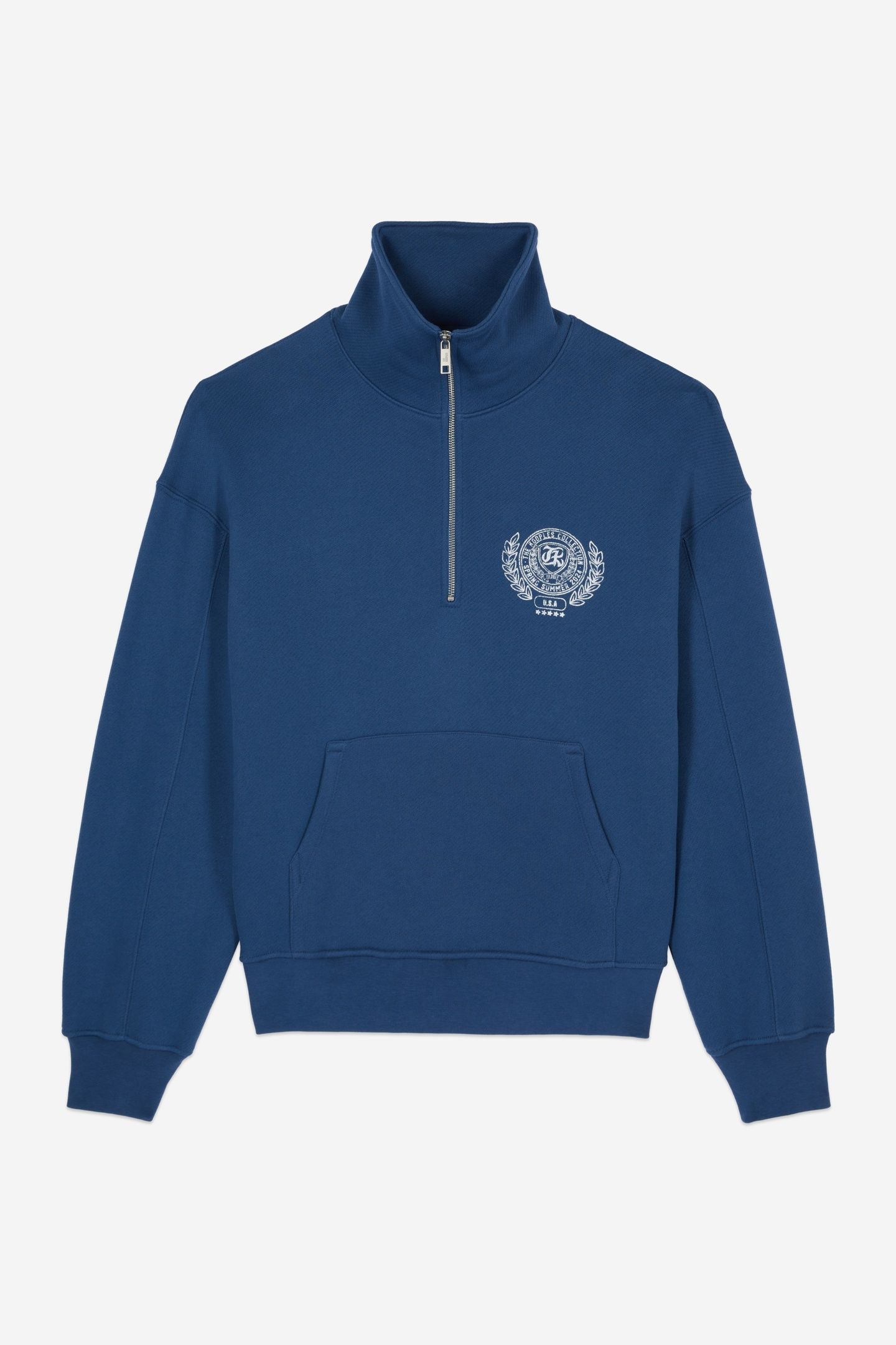 SWEATSHIRT A COL ZIPPE MIDDLE NAVY 5
