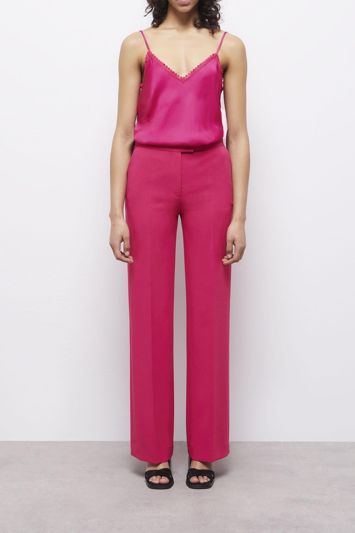STRAIGHT-LEG SUIT TROUSERS PINK 1