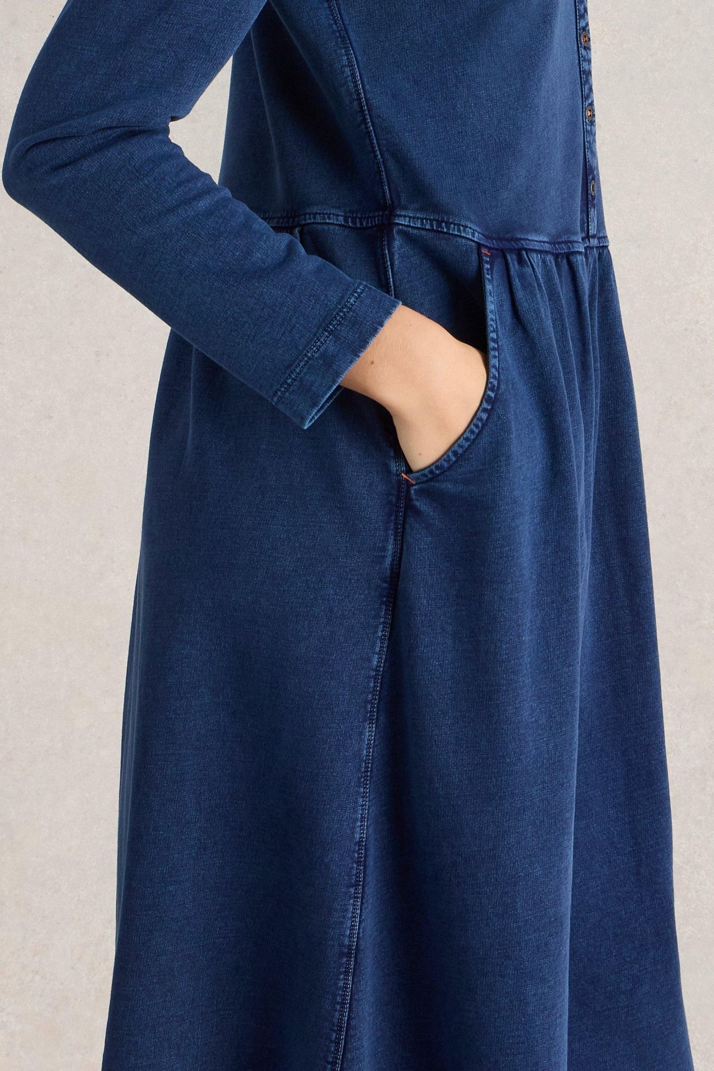 MARSIA DENIM JERSEY DRESS MID DENIM 6