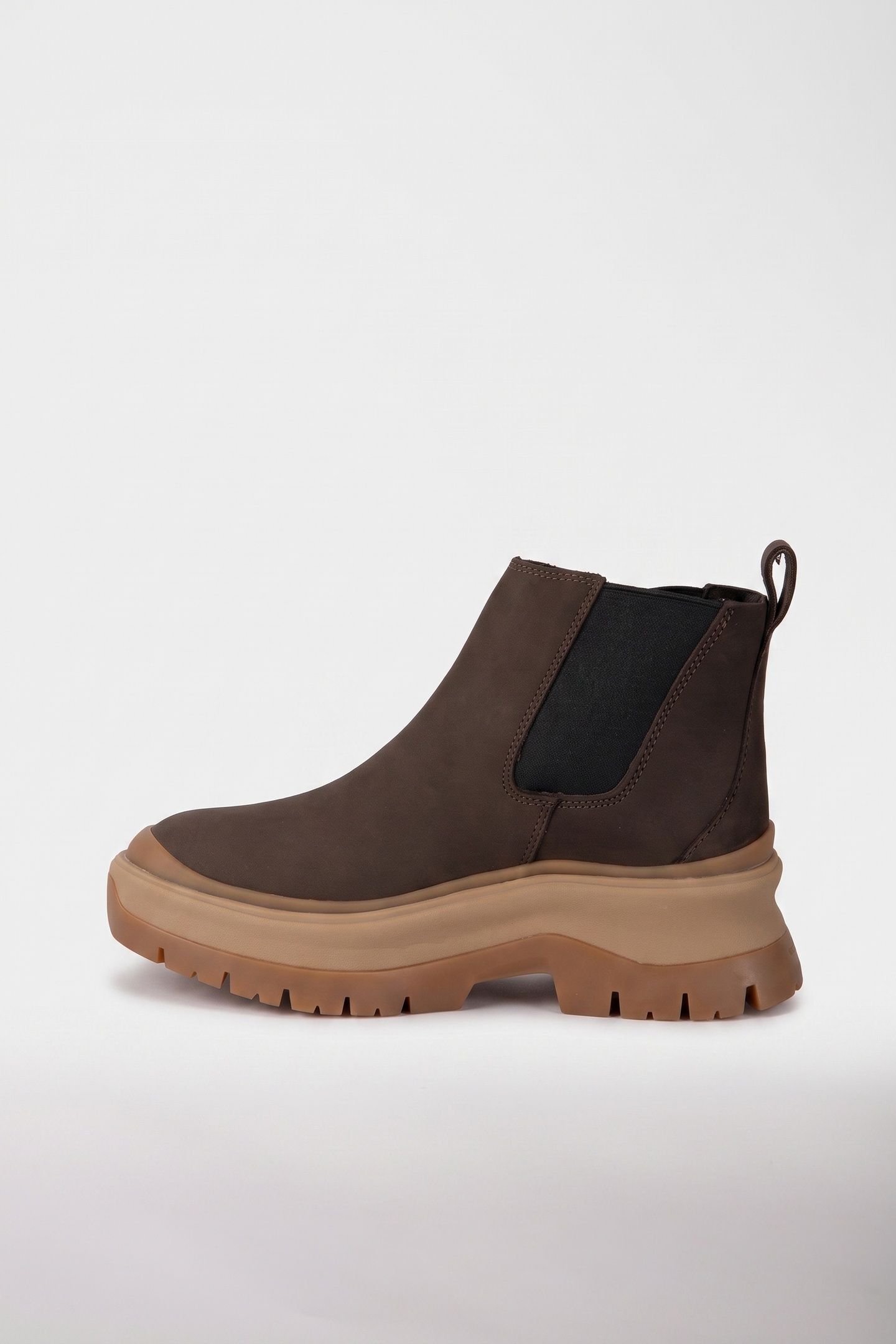 ROXIE LANE MID CHELSEA BOOT DARK BROWN NUBUCK 2