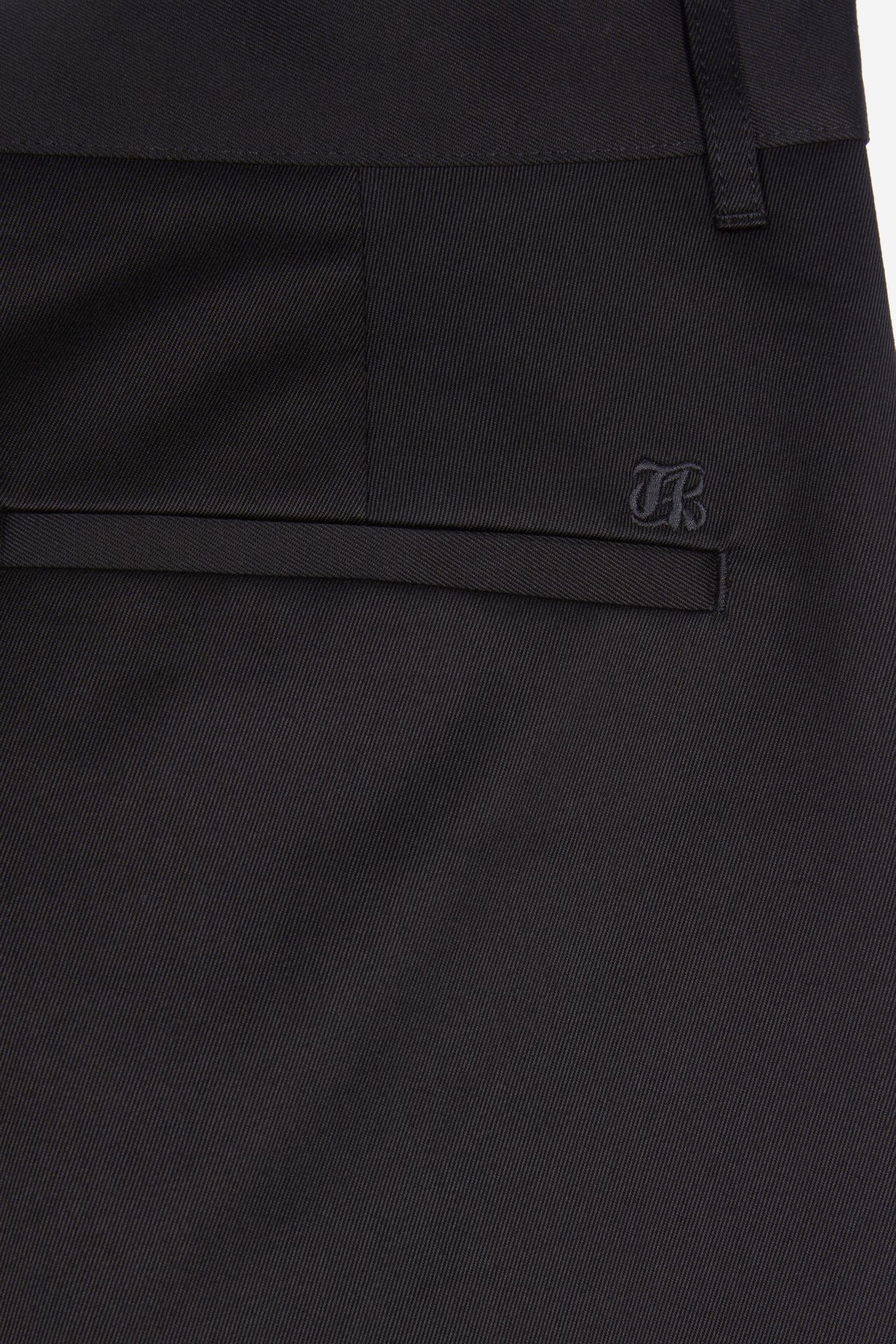 WIDE-LEG TROUSERS WITH EMBROIDERY AND RIVET BLACK 5