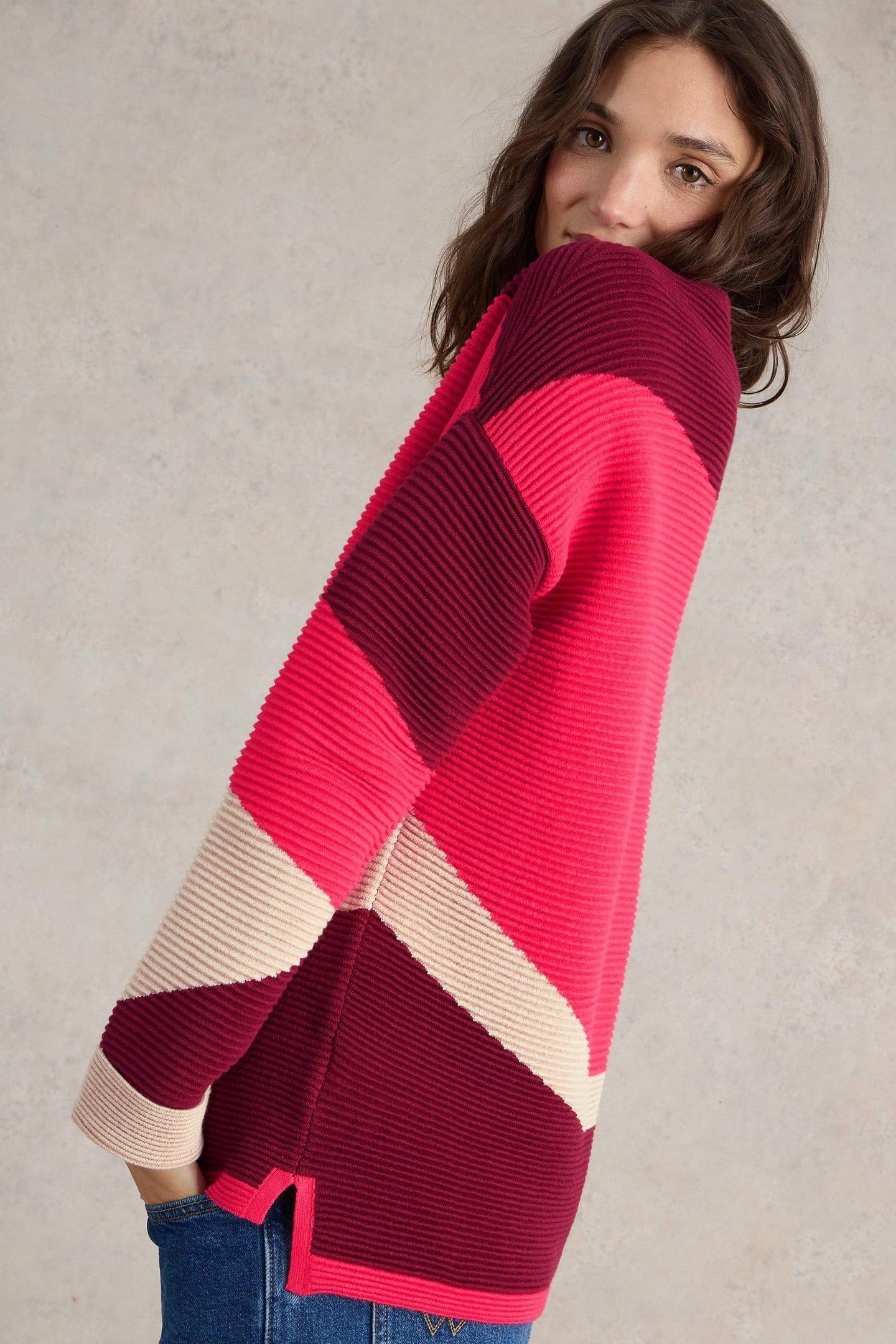 JANA ABSTRACT JUMPER PLUM MULTI 2