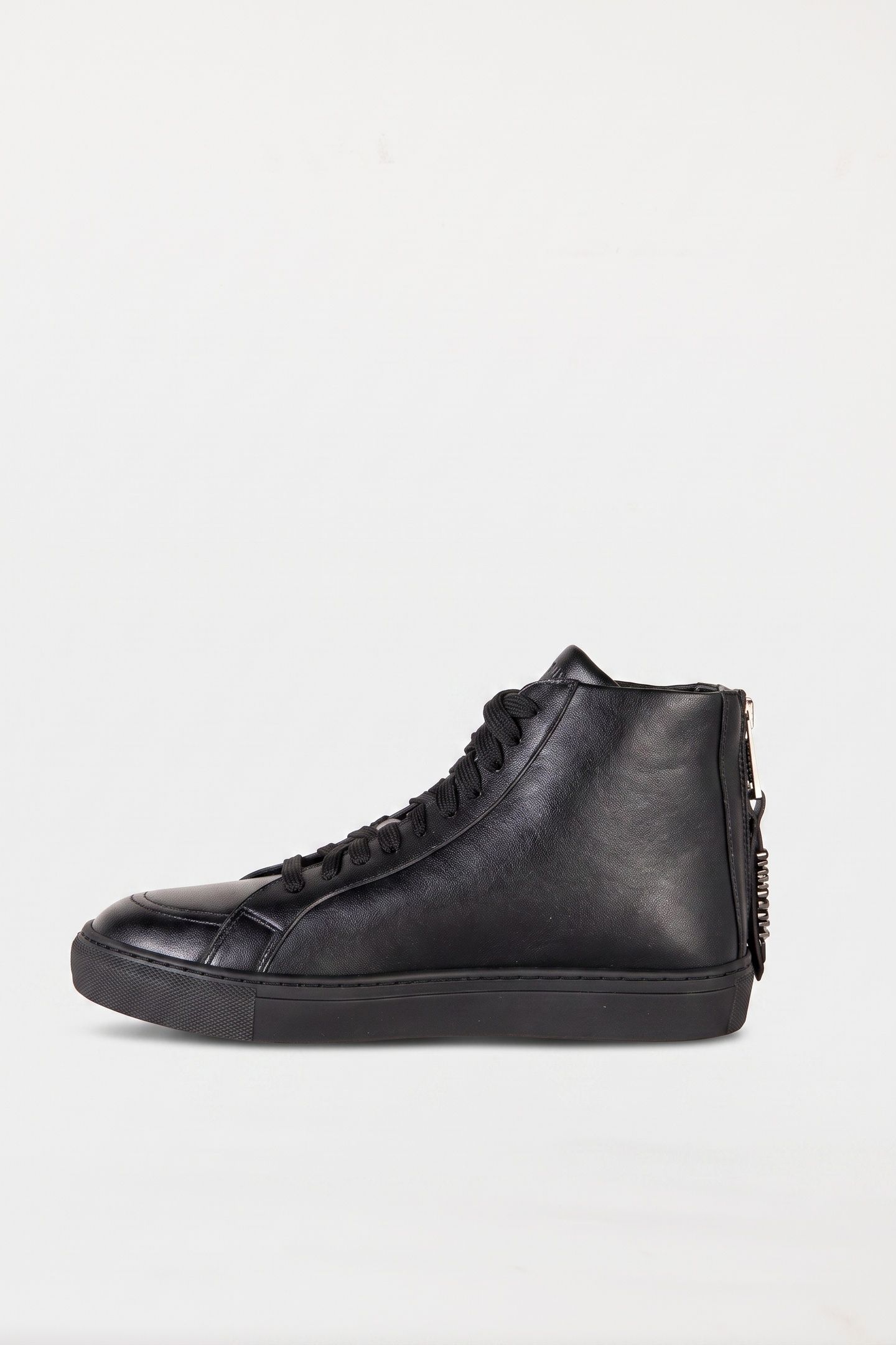 HEART PRINT HIGH-TOP SNEAKERS BLACK 4