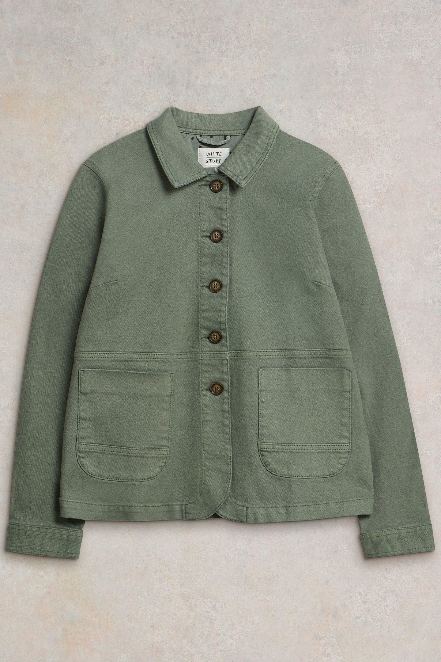 CARRIE DENIM JACKET MID GREEN 3