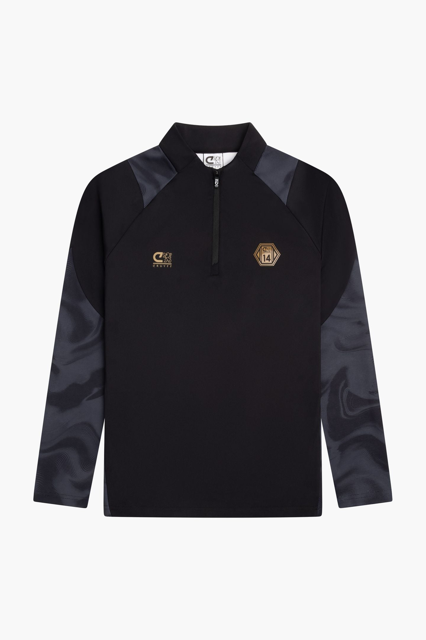 DEFENSE 1/4 ZIP TOP BLACK 1