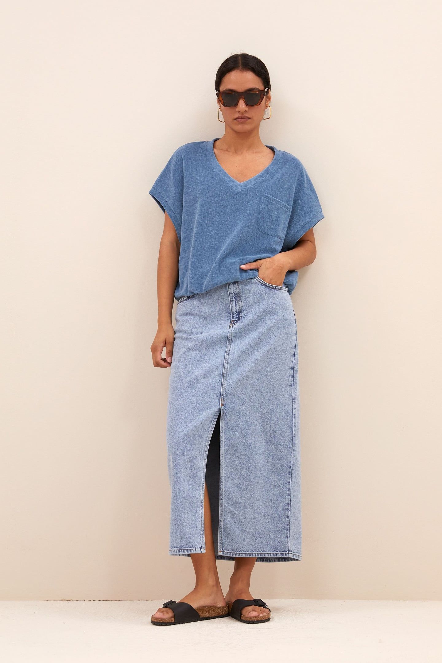 ELBA DENIM SKIRT LIGHT DENIM 1