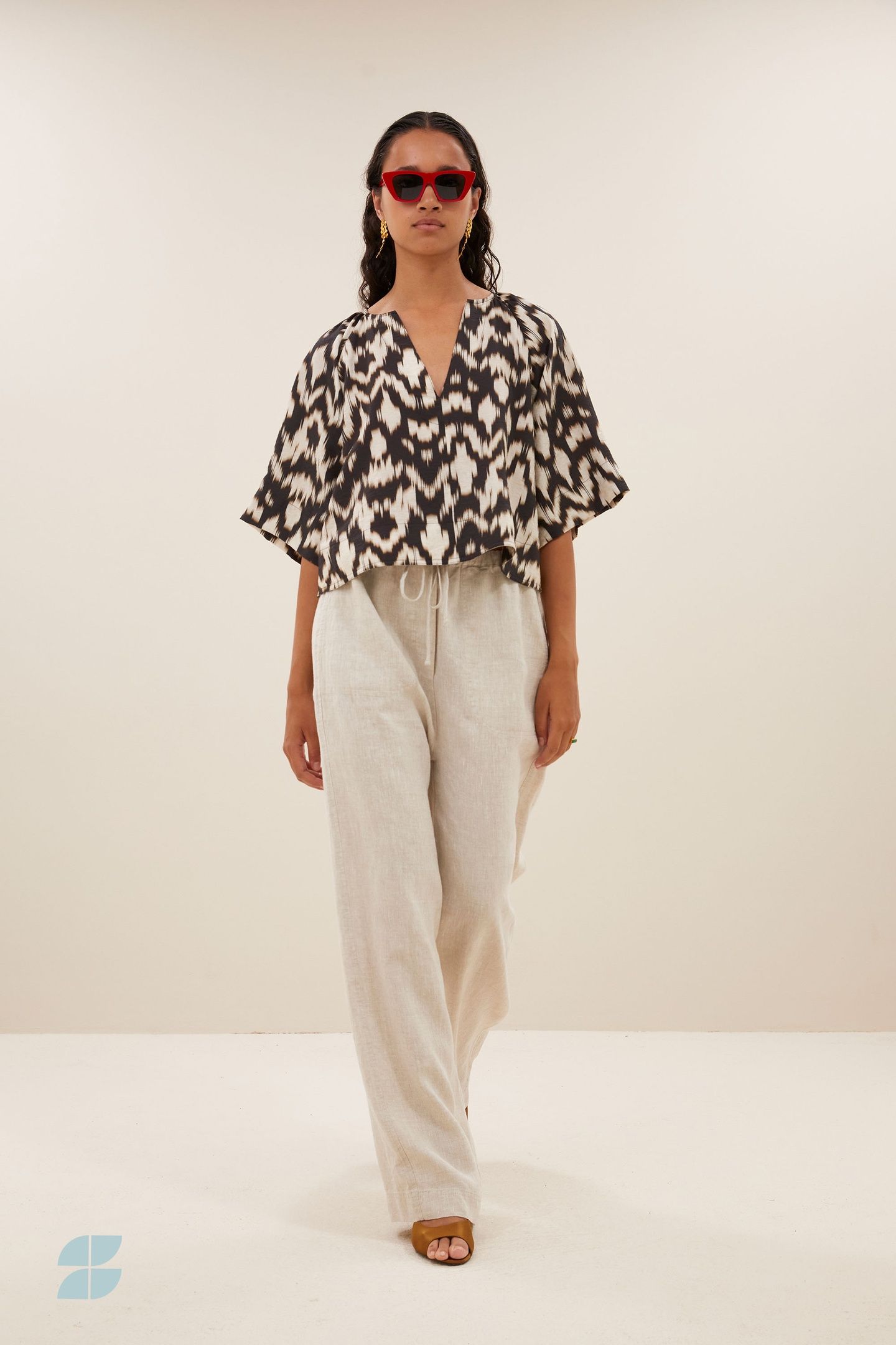 TODD BROWN BATIK BLOUSE BROWN BATIK 2