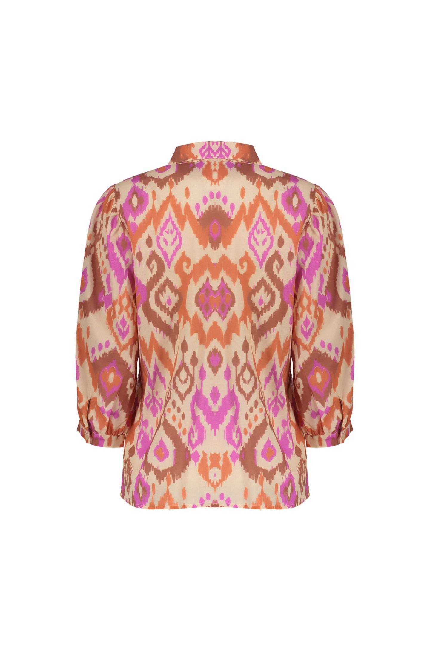 BLOUSE ECRU/BROWN/CASSIS 2