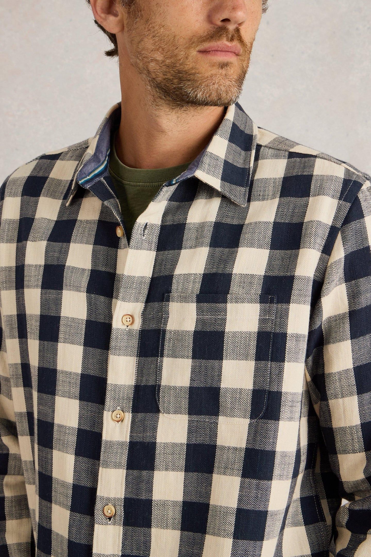 BUFFALO CHECK LS SHIRT NAVY MULTI 7