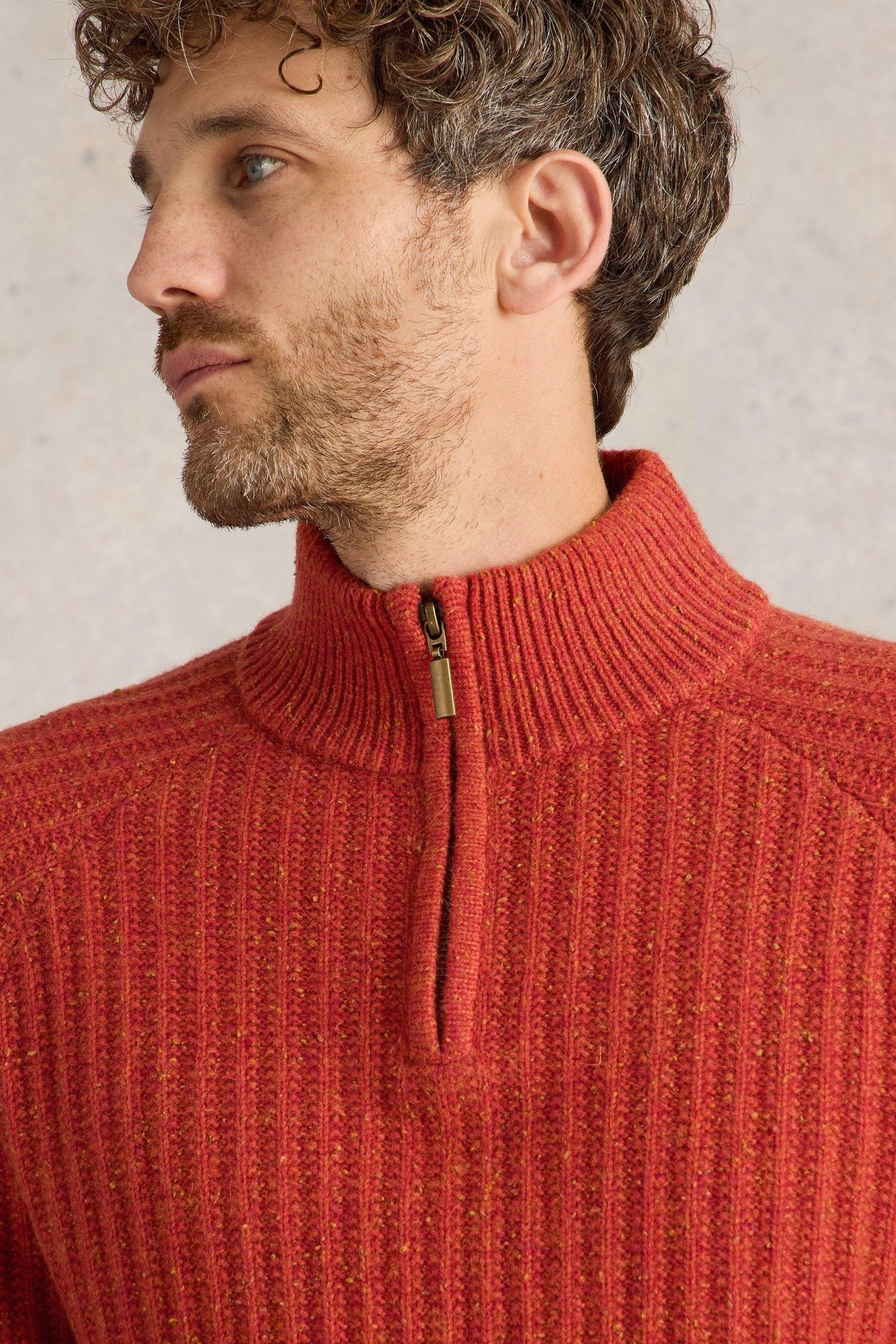 CHUNKY FUNNEL NECK JUMPER ORANGE MULTI 6