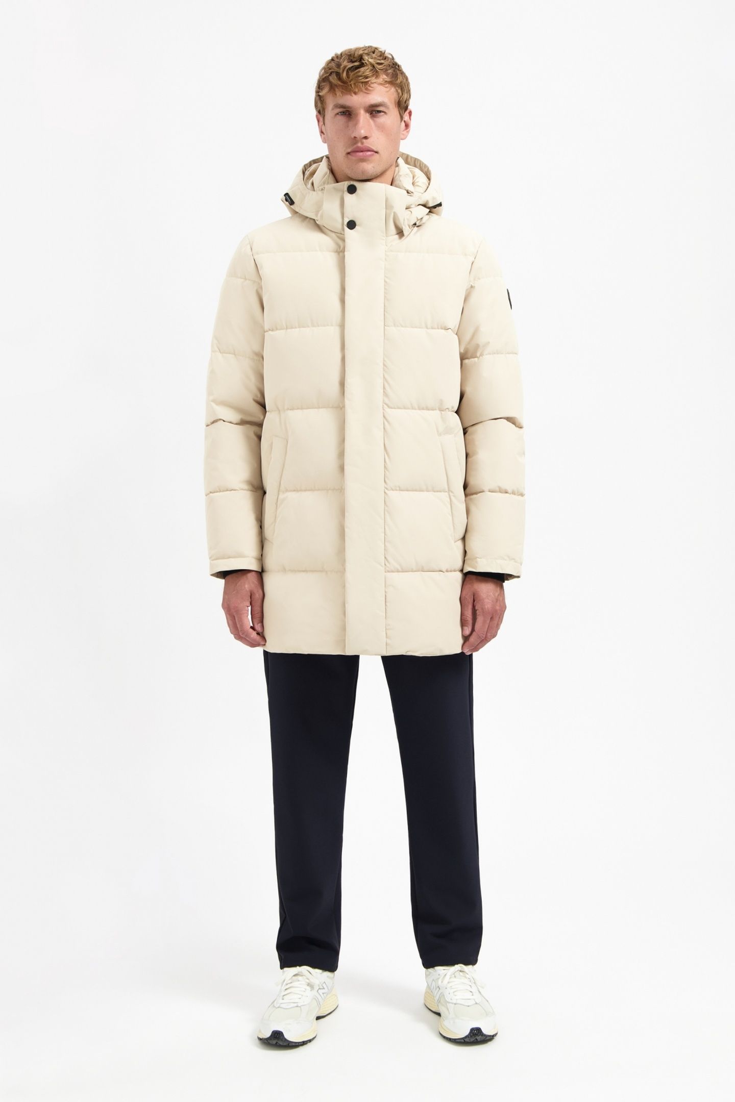 JACKET LONG PARKA HOOD PADDED CREAM 3