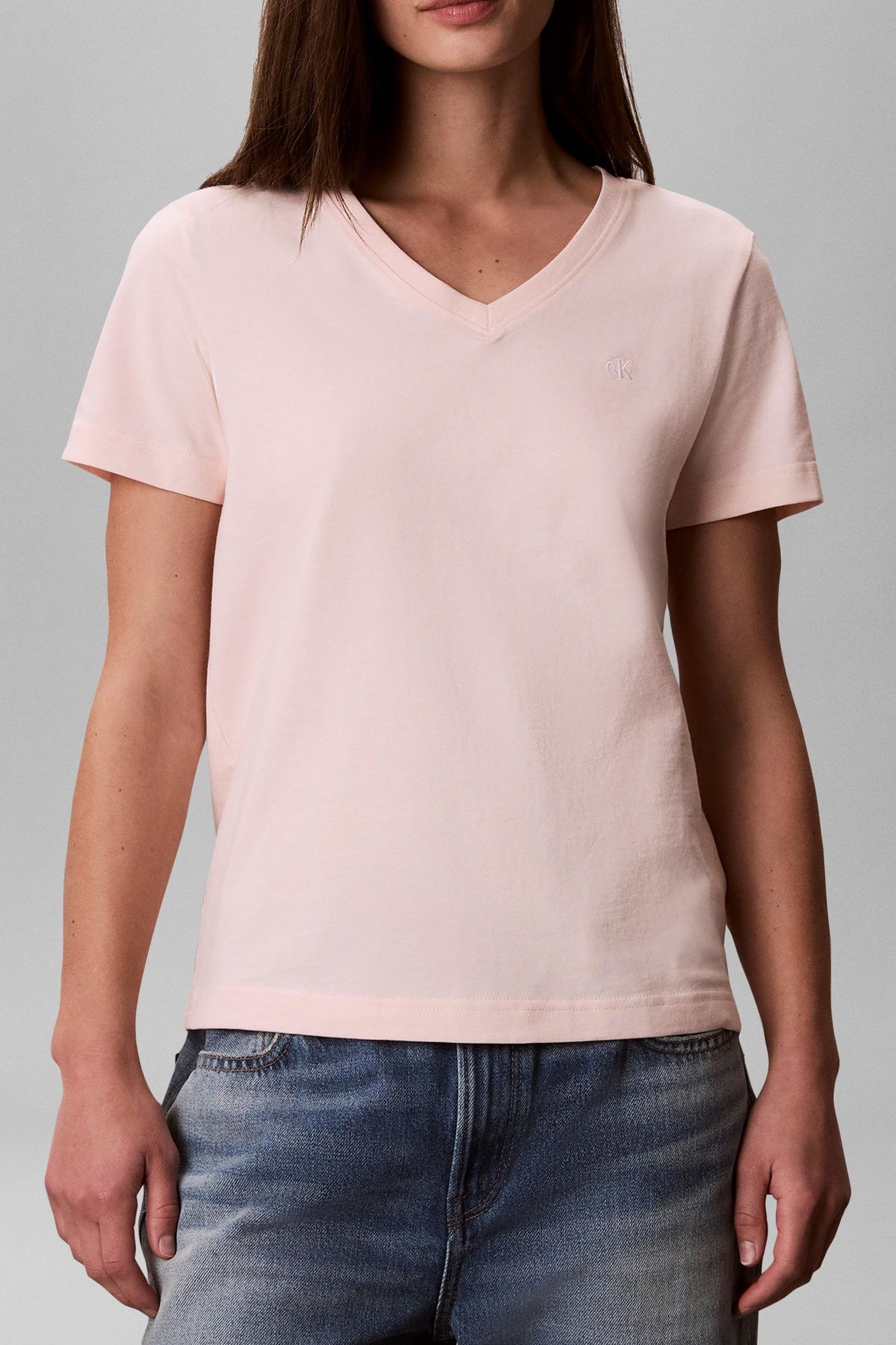 ARCHIVE JERSEY V-NECK T-SHIRT MANGANO CALCITE 1