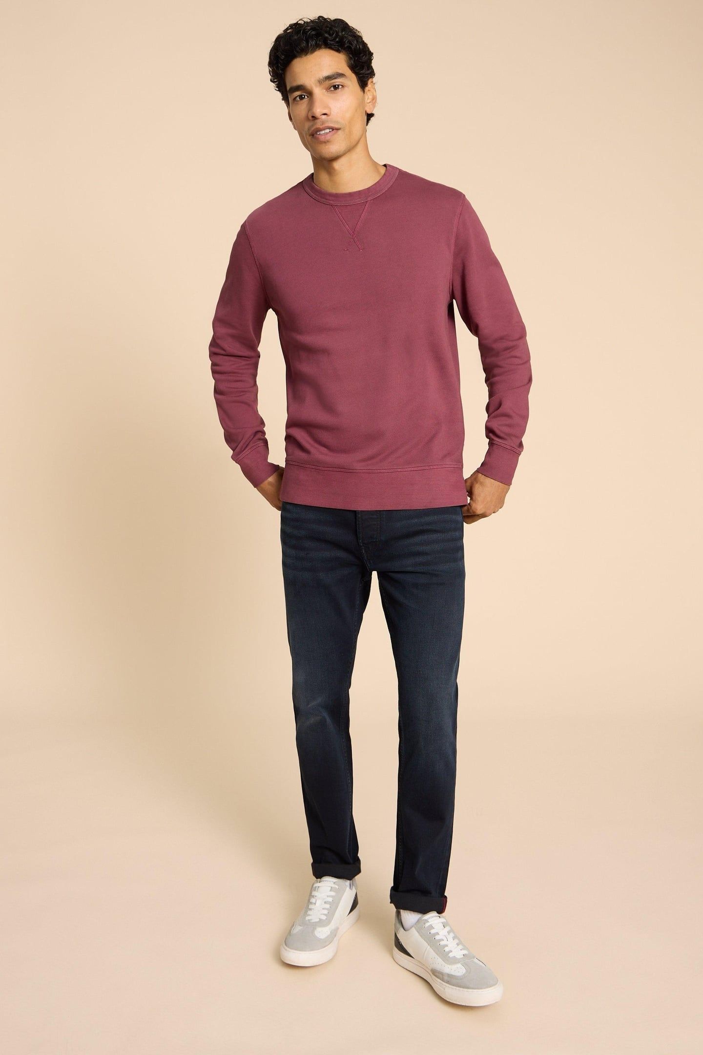 CREW NECK SWEAT MID PLUM 1