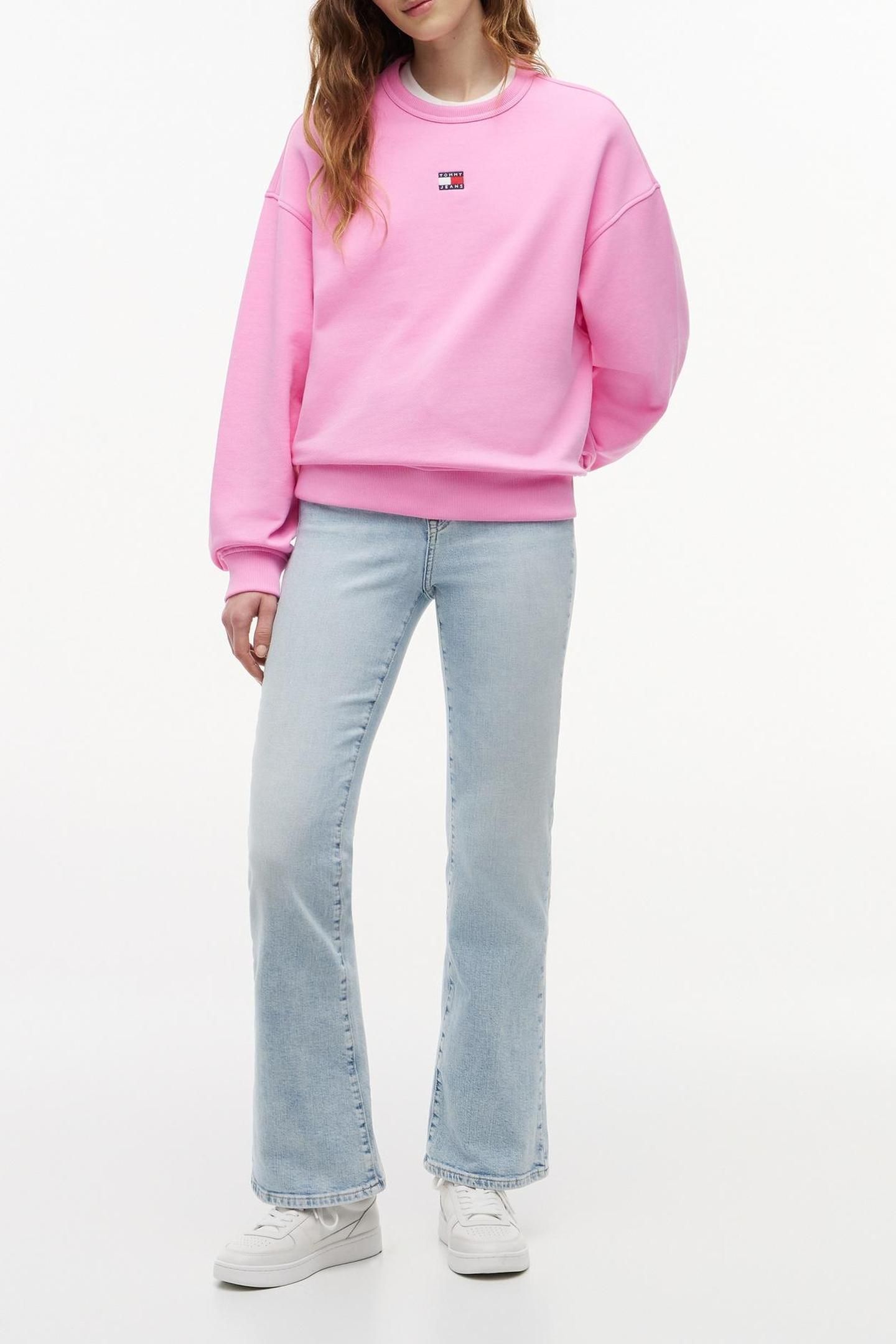 BOXY BADGE CREW PINK DAISY 3