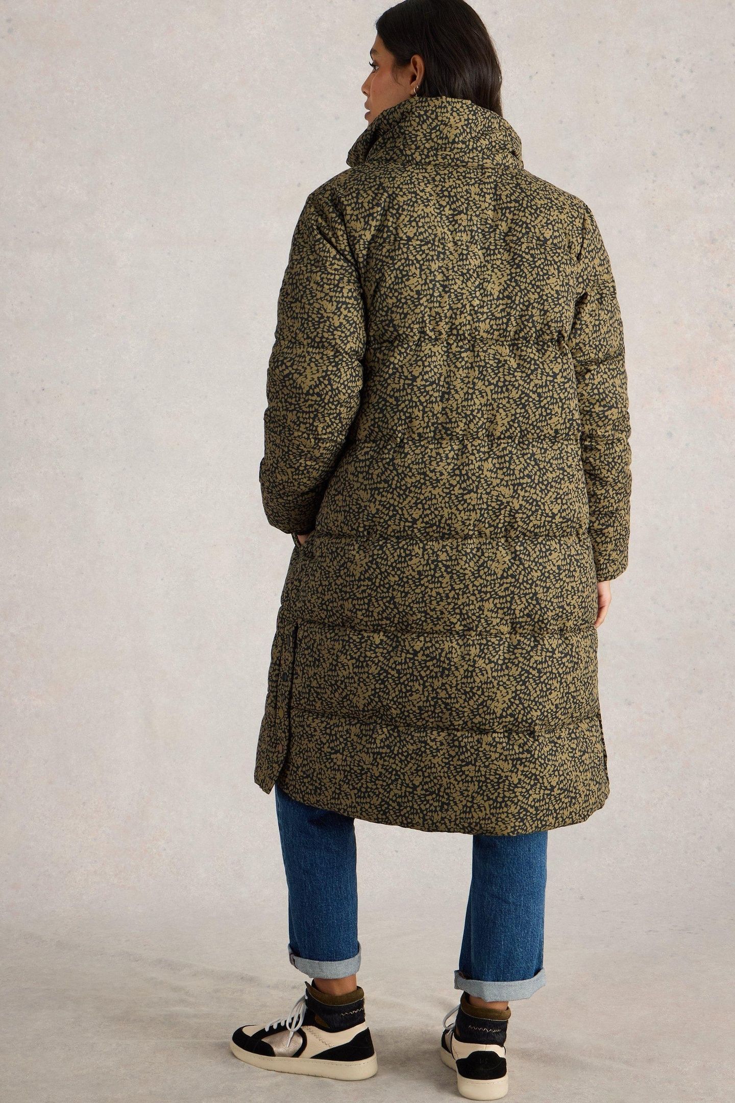 ELYSE QUILTED COAT BLACK PRINT 3