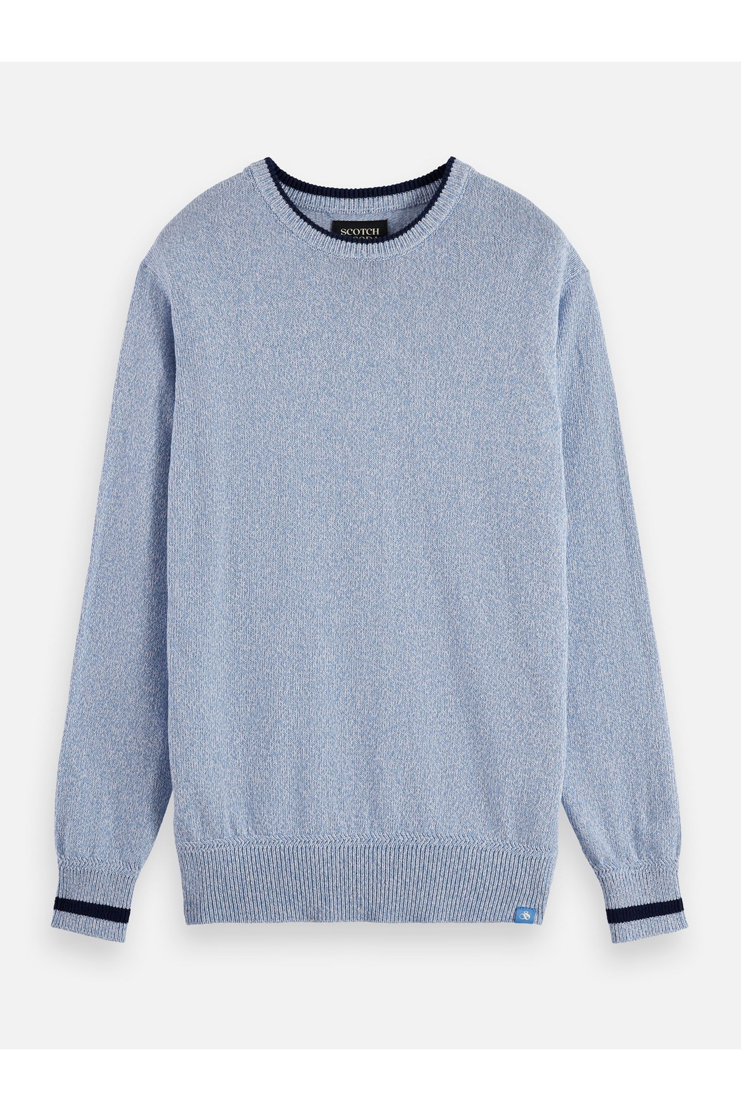 MELANGE REGULAR FIT CREW NECK FADED DENIM MELANGE 4