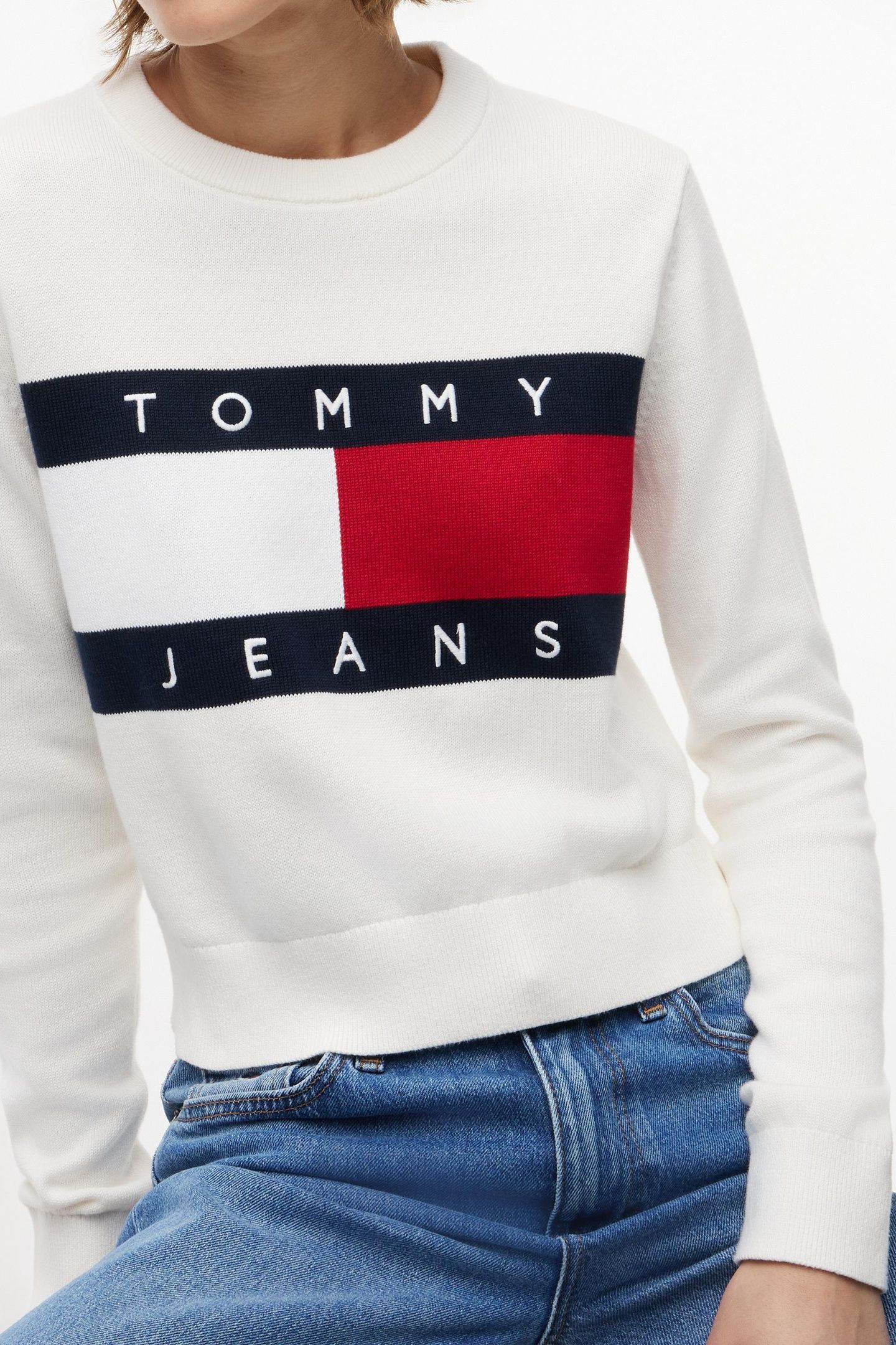 FLAG CREW NECK ANCIENT WHITE 5