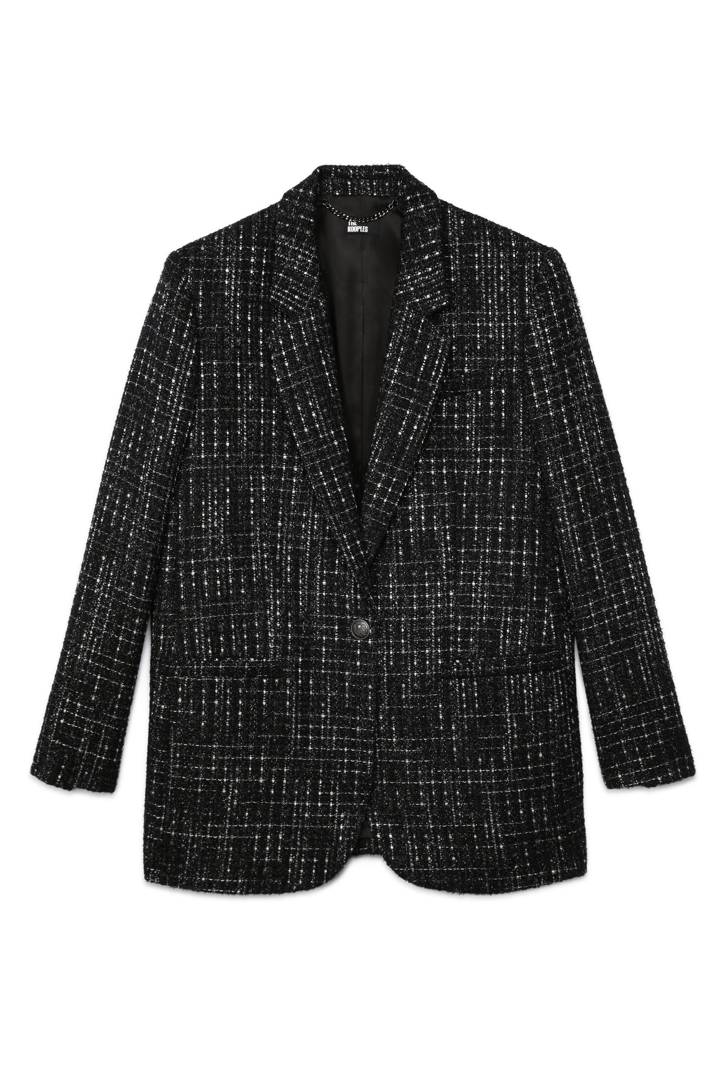 VESTE LOOSE AND TWEED BLACK WHITE 4