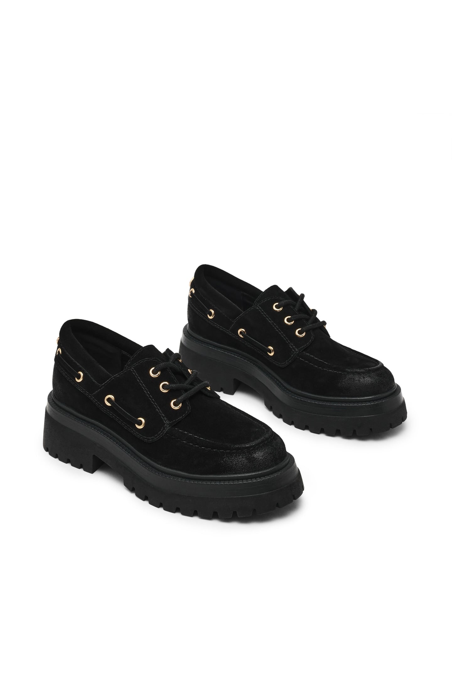 DETROIT FLAT SHOES BLACK SUEDE 2