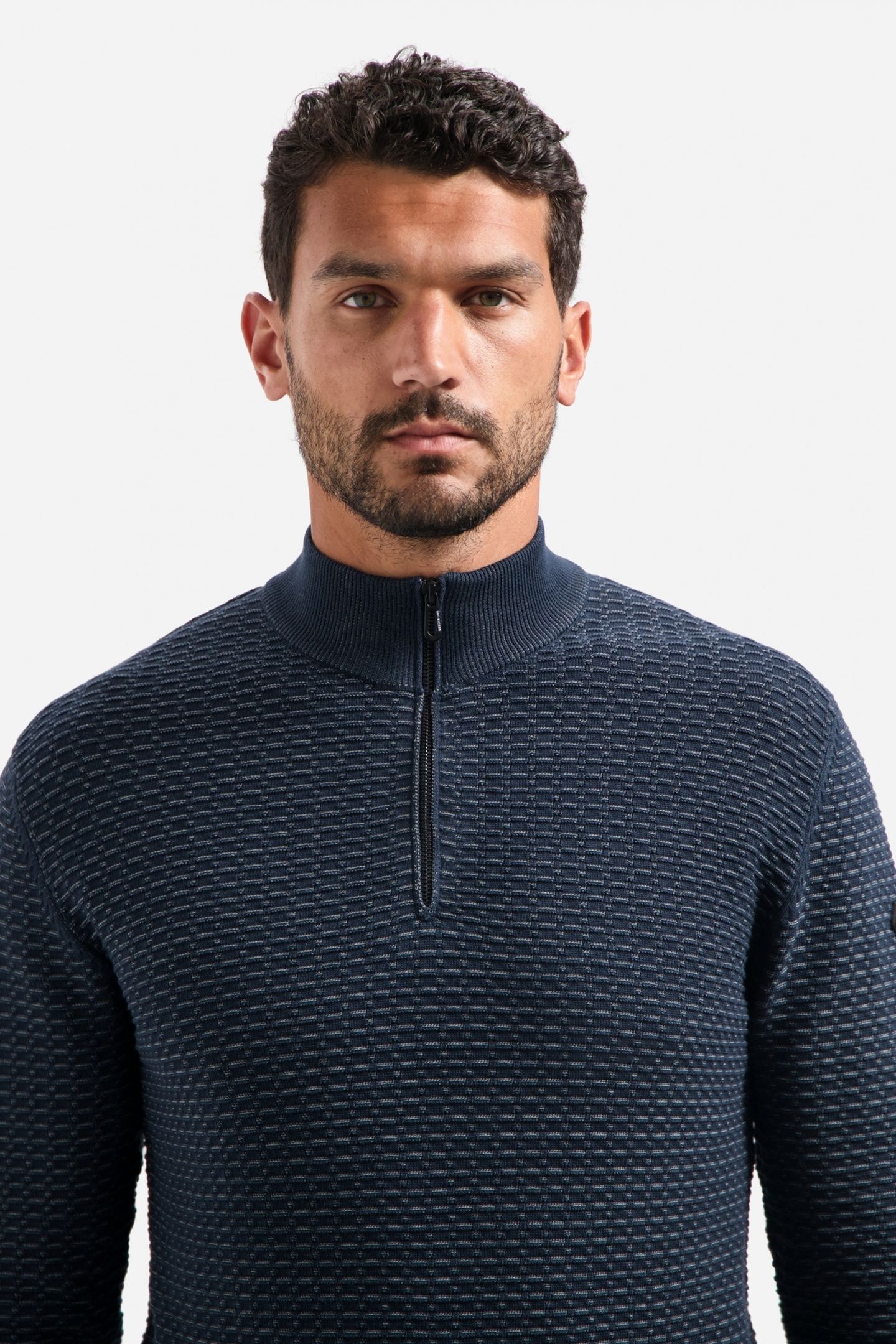 PULLOVER HALF ZIP JACQUARD PLATED NIGHT 3