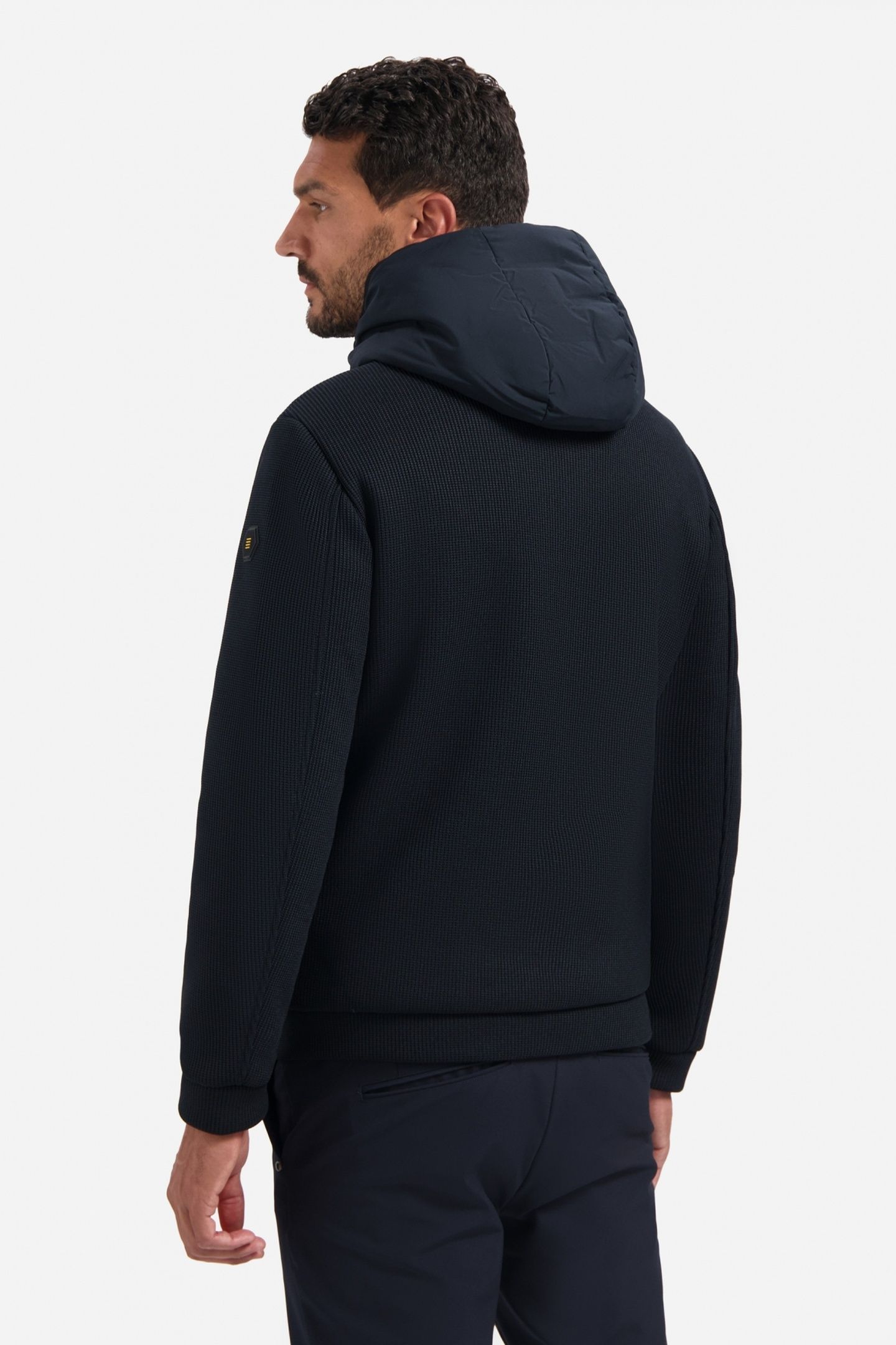 JACKET SHORT FIT SEALED HOODED KNITTED MIX NIGHT 3