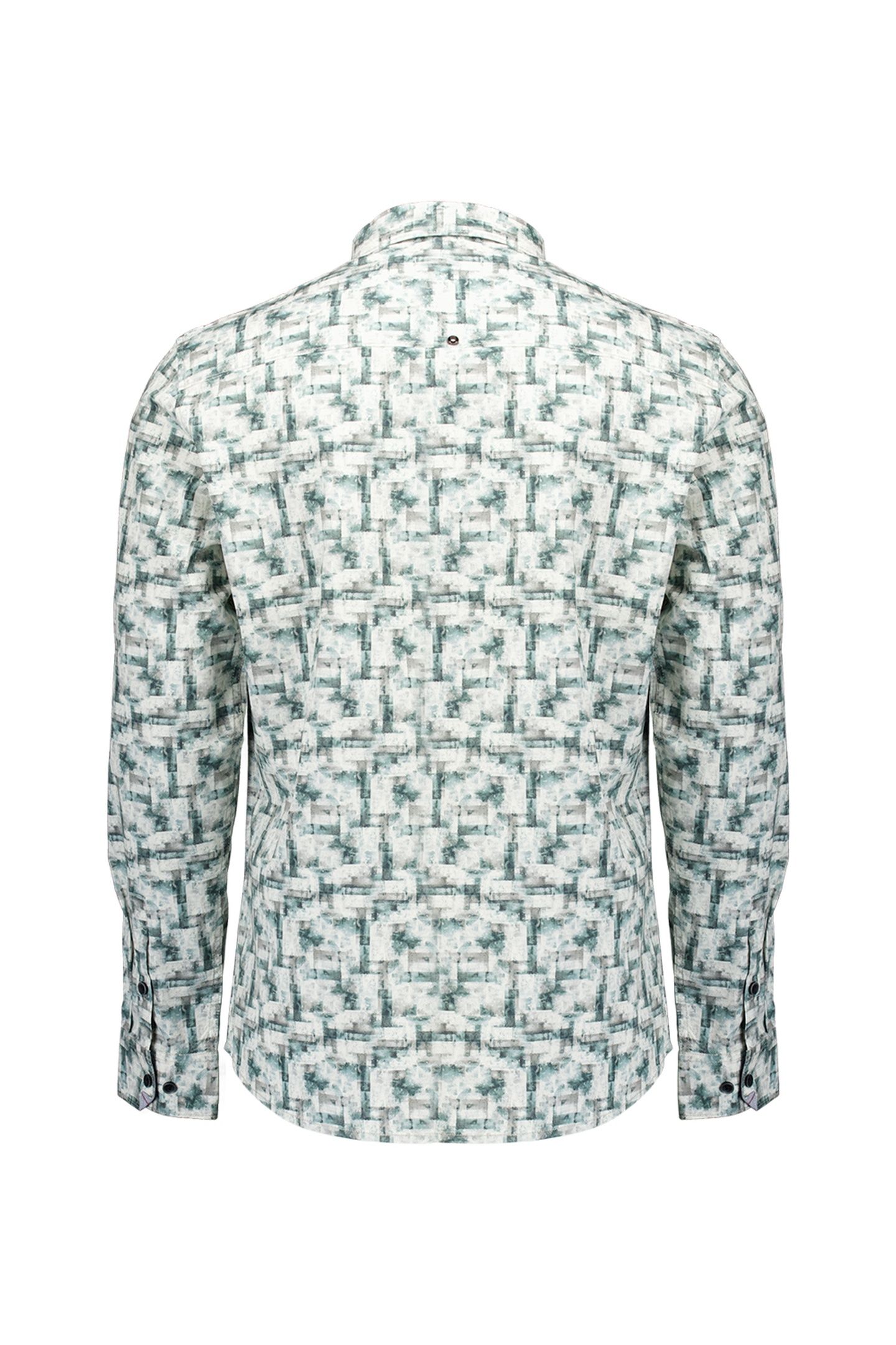 SHIRT STRETCH ALLOVER PRINTED SEABLUE 5