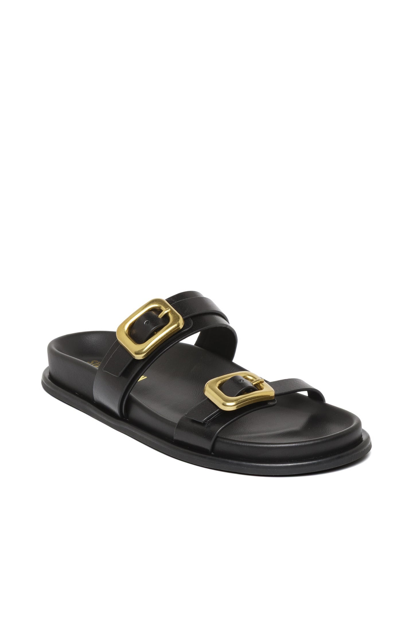 ZAZ SLIDES BLACK LEATHER 2